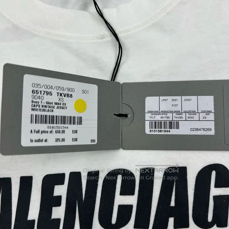 Balenciaga Balenciaga Ripped and Cracked Design Short-Sleeve Size US XS / EU 42 / 0 - 5 Thumbnail
