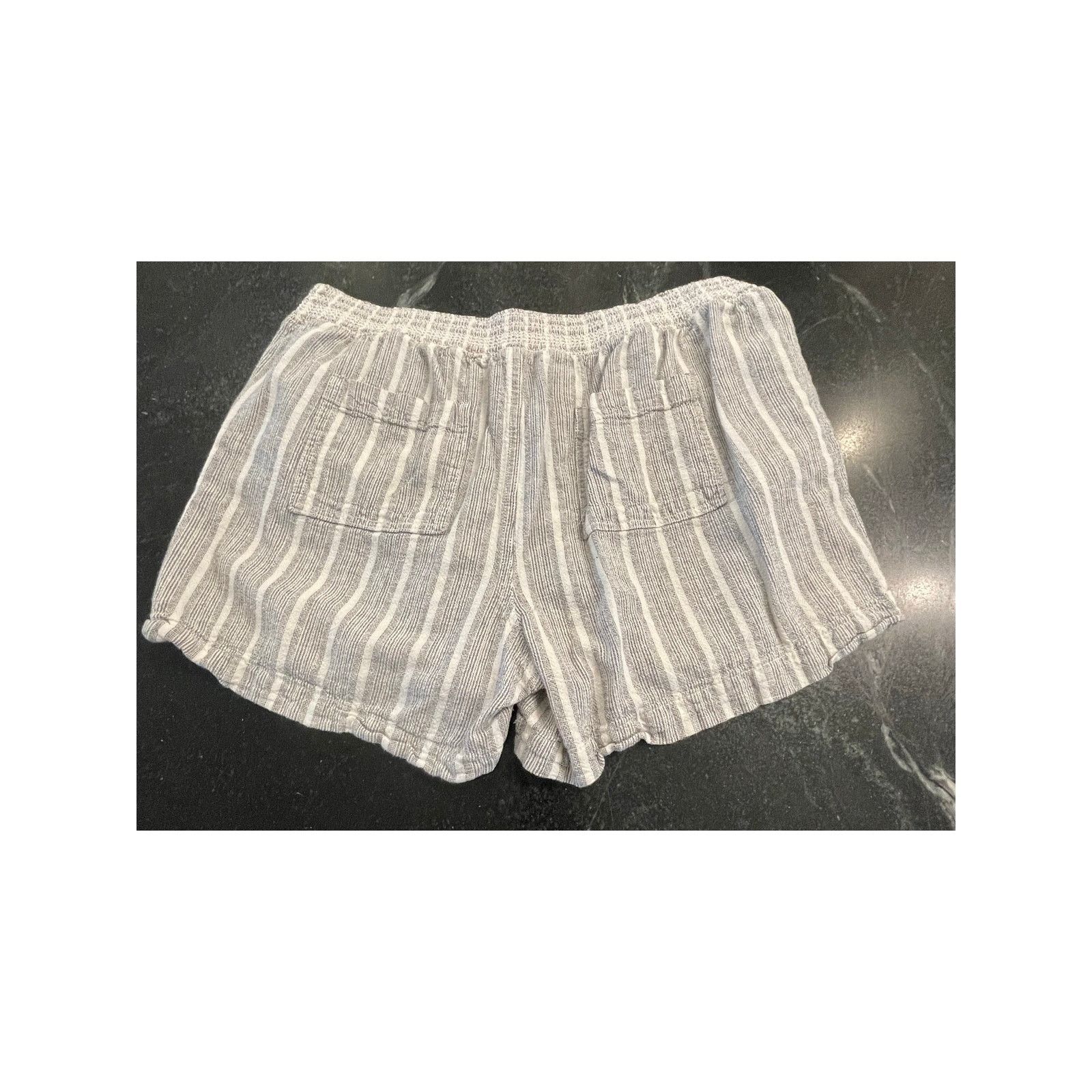 Other BRIGGS linen blend blk/white stripe baggy shorts XL Size 38" / US 16 / IT 52 - 2 Thumbnail