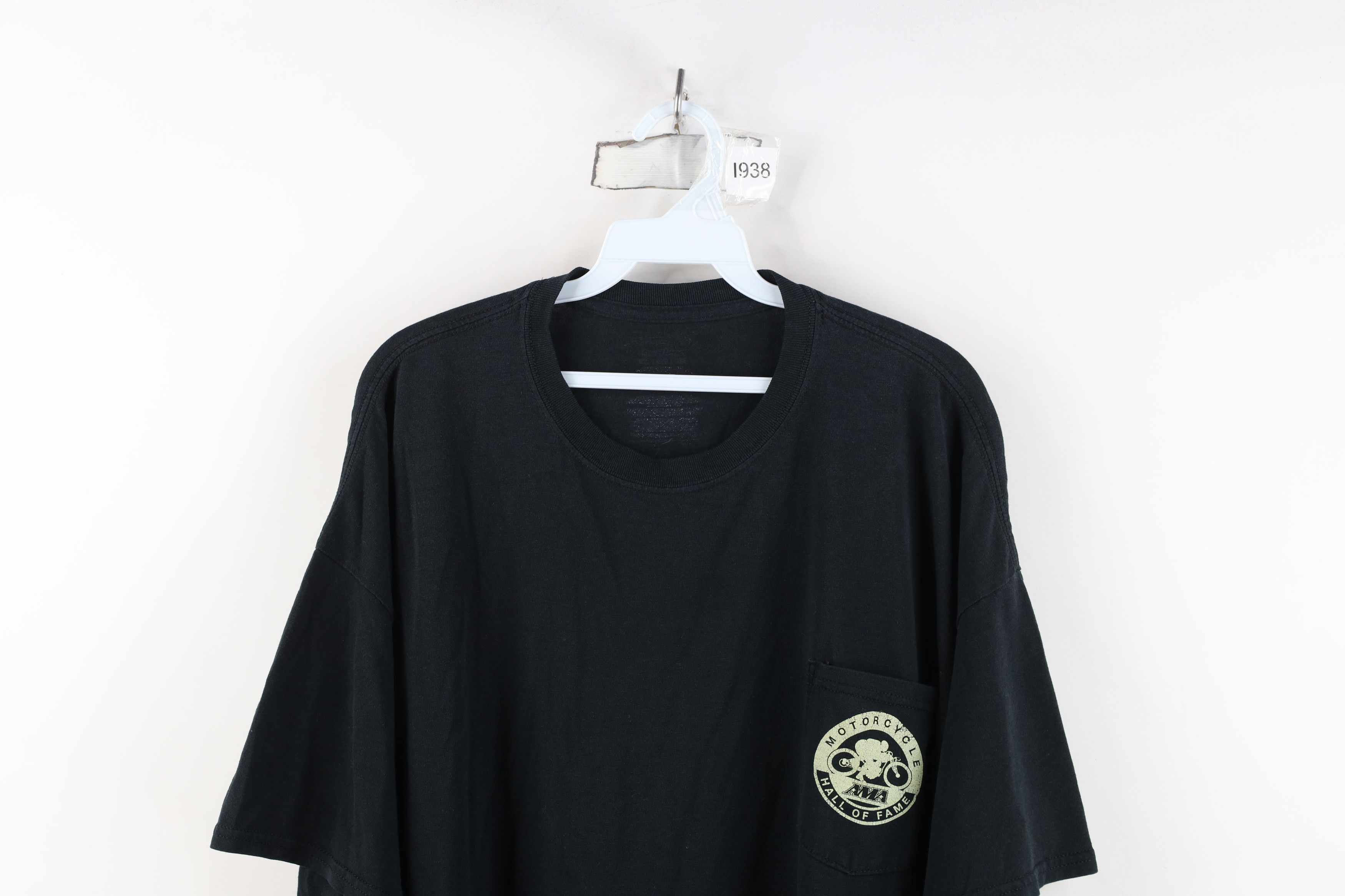 Vintage Vintage Spell Out AMA Motorcycle Hall of Fame Pocket T-Shirt Size US XXL / EU 58 / 5 - 2 Thumbnail