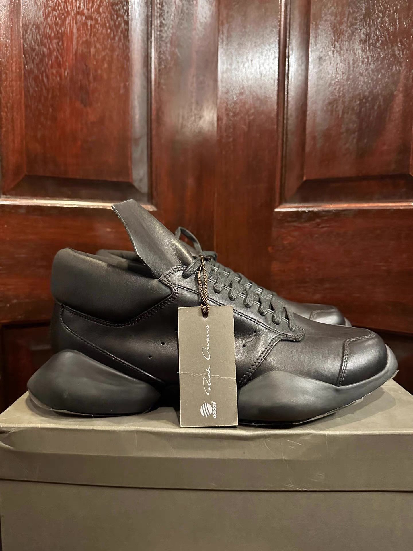 Rick Owens Rick Owens Leather Runner Low‑Cut Sneakers. Ｑ25 Size US 7.5 / EU 40-41 - 2 Thumbnail
