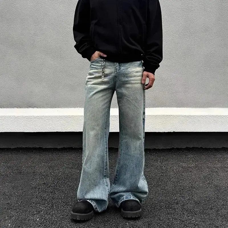 Japanese Brand Retro loose straight leg micro flared jeans Size US 32 / EU 48 - 2 Thumbnail