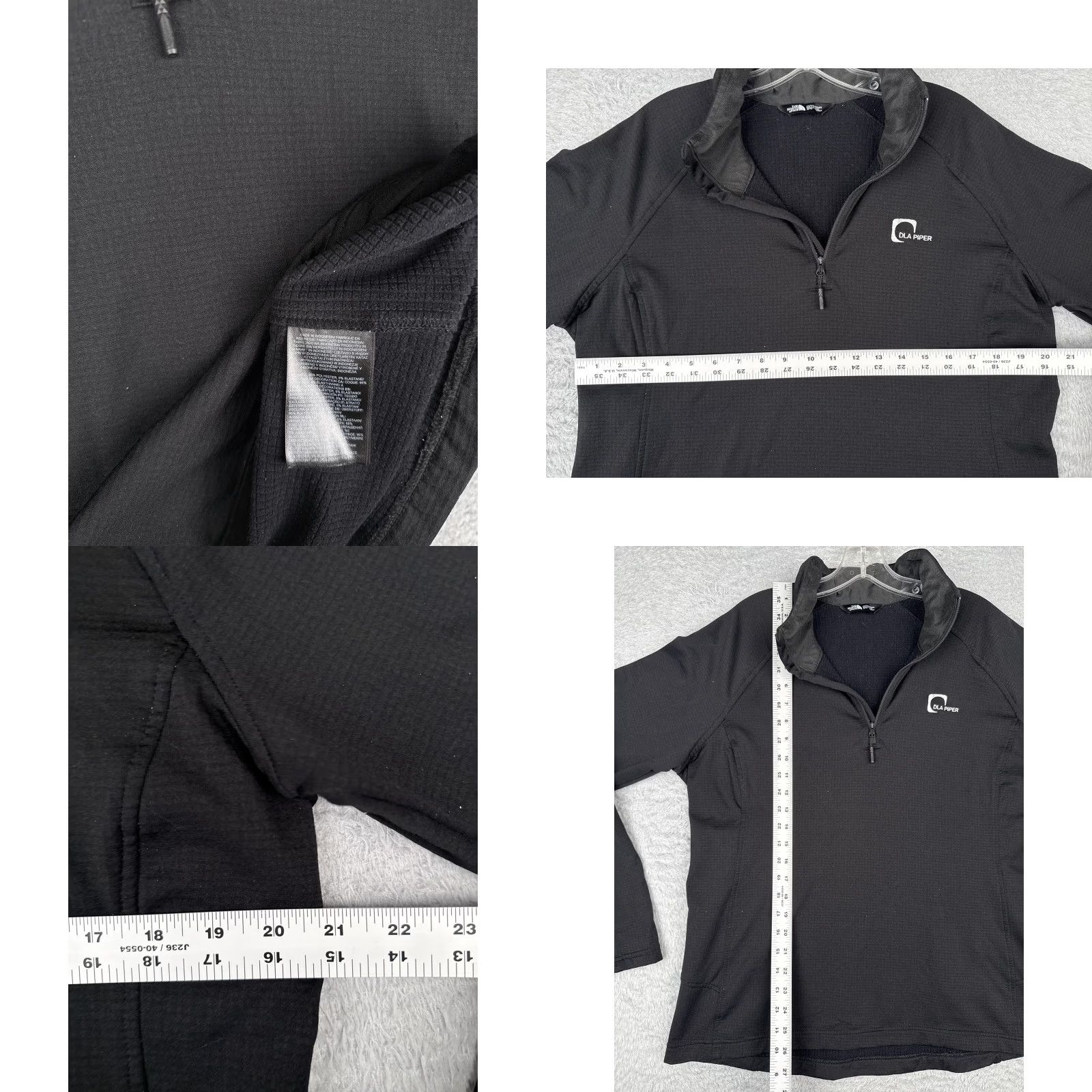 The North Face The North Face Pullover Womens XL Black 1/4 Zip Fleece Grid DLA Piper Logo Activewear Size XL / US 12-14 / IT 48-50 - 8 Thumbnail