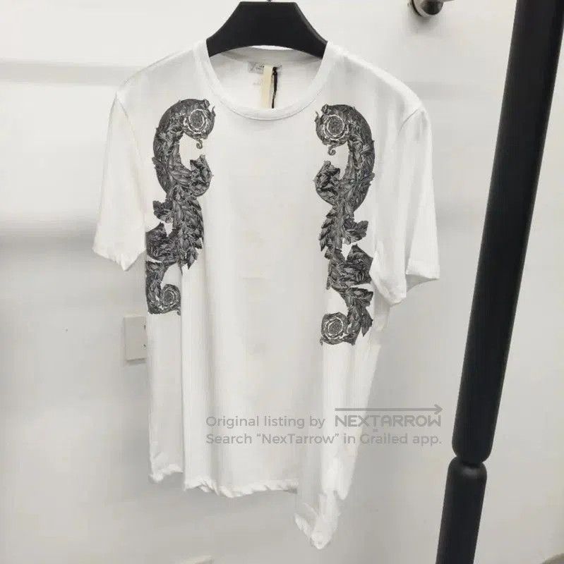 Versace Versace White Cotton Graphic T-Shirt for Men . Size US XL / EU 56 / 4 - 1 Thumbnail