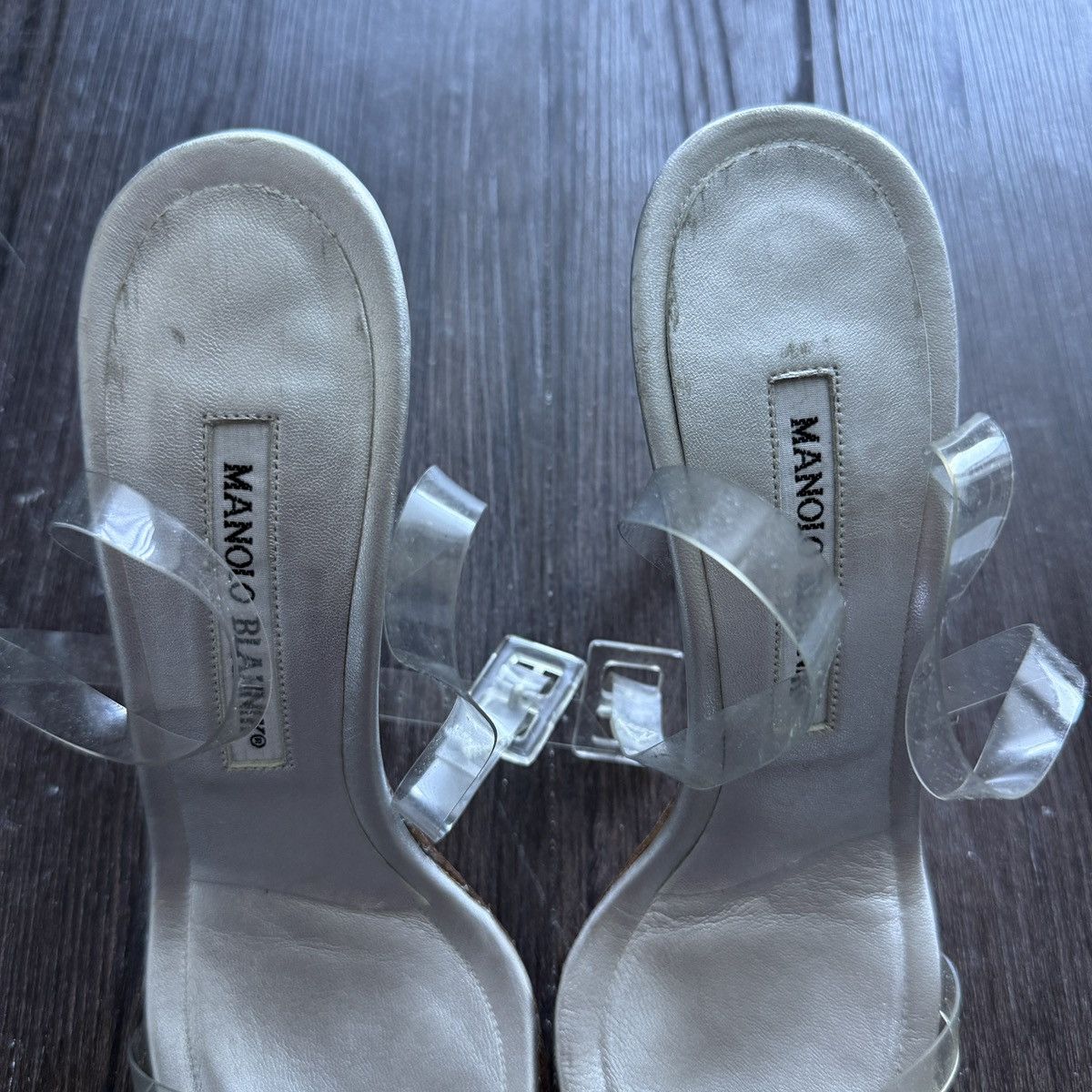 Manolo Blahnik Vintage Manolo Blahnik Clear Heels Size US 6.5 / IT 36.5 - 4 Thumbnail