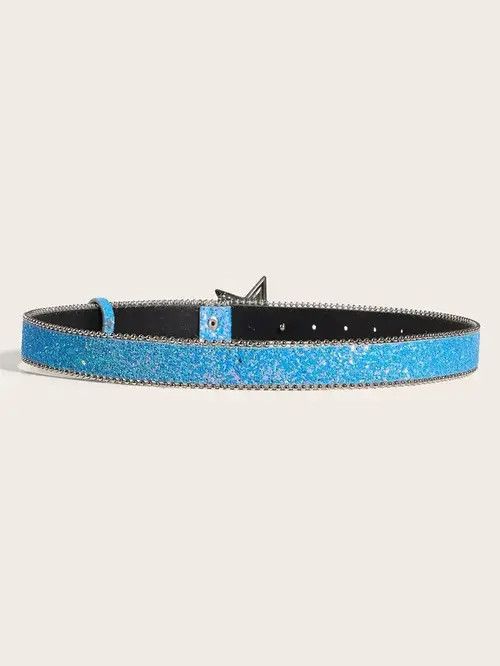Japanese Brand Y2k Streetwear Star Buckle Blue Belt Size ONE SIZE - 4 Thumbnail