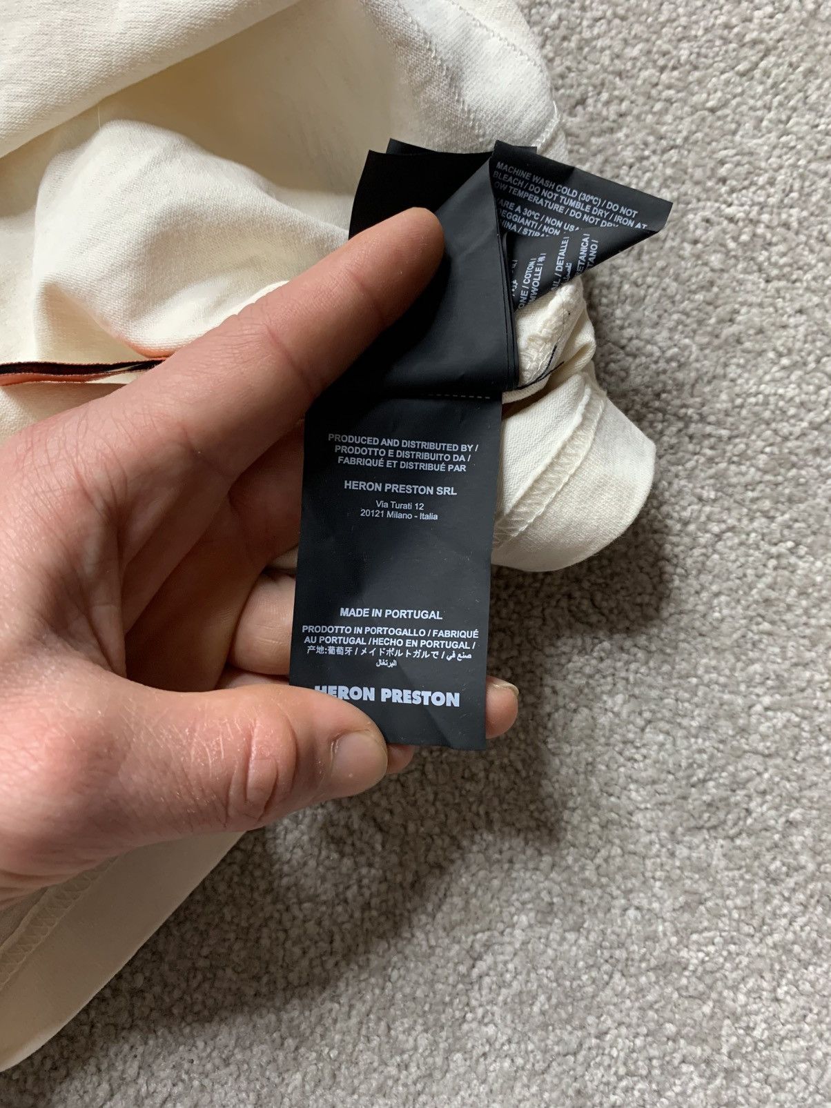 Designer Heron Preston x A.F. White Graphic Tee Oversize Minimalist Size US L / EU 52-54 / 3 - 11 Thumbnail