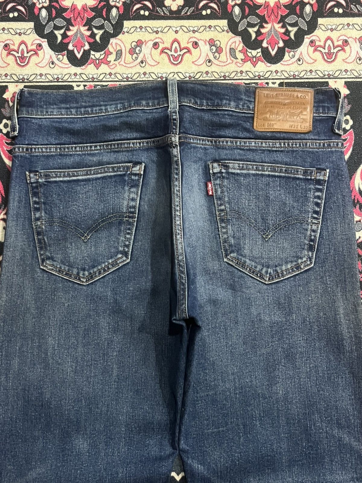 Levi's Vintage Levi’s 569 Big E Non Selvedge Blue Washed Jeans Size US 31 - 7 Thumbnail