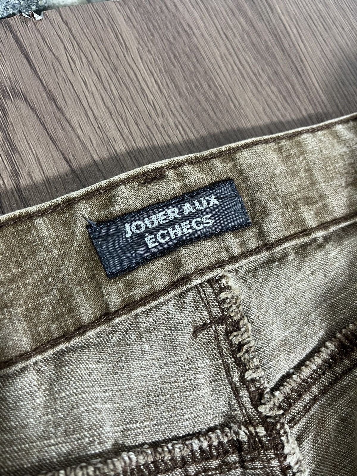 If Six Was Nine × Japanese Brand × Vintage Jouer Aux Echecs flare mudwash jeans rare design Size US 31 - 10 Thumbnail