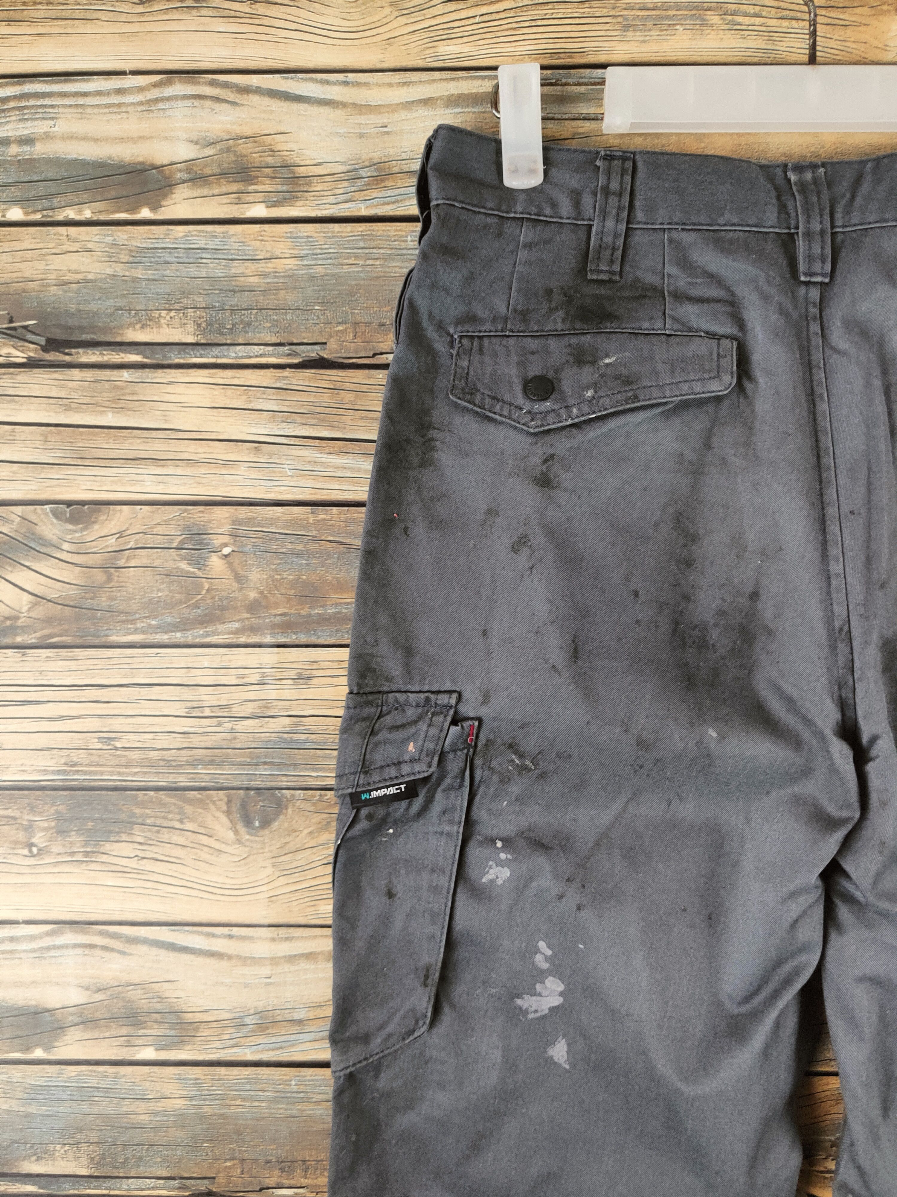 Japanese Brand DL W.impact Dark Gray Multipocket Cargo Pants #46-299 Size US 29 - 8 Thumbnail