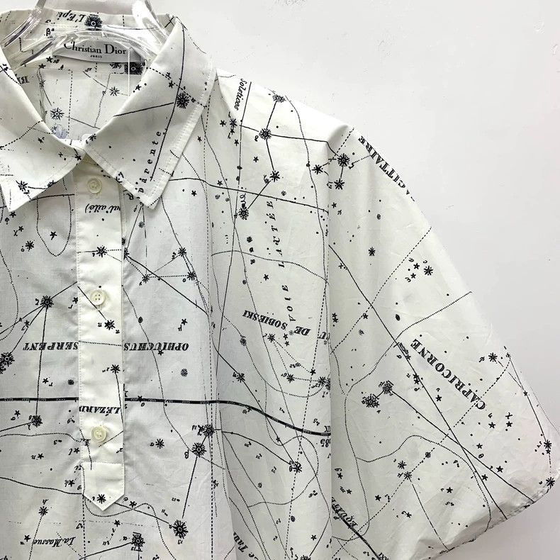 Other Dior White constellation floral print cotton lapel short-s Size XS / US 0-2 / IT 36-38 - 3 Thumbnail