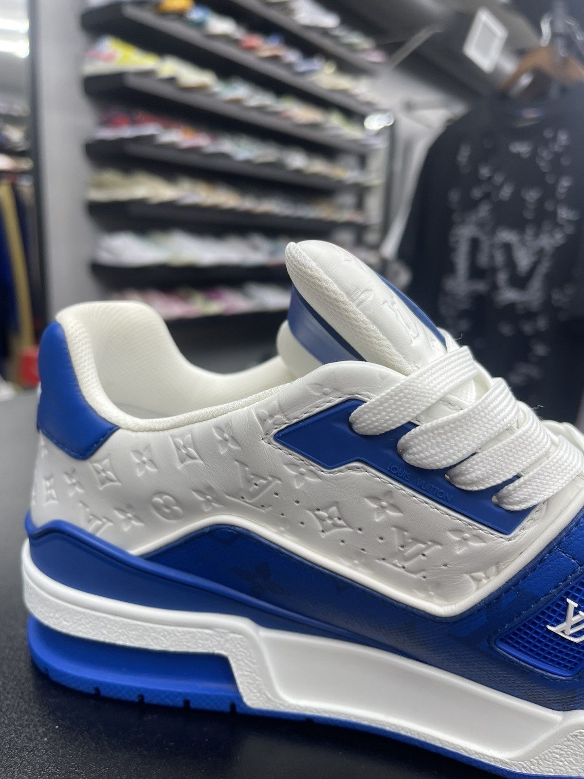 Louis Vuitton Size 7.5US/6.5LV Louis Vuitton Blue LV Monogram Trainer Size US 6.5 / EU 39-40 - 8 Thumbnail