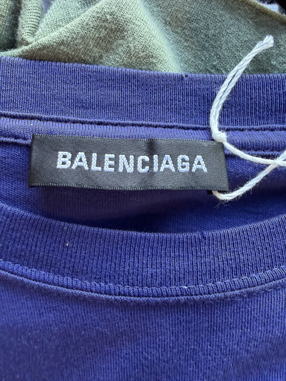 Balenciaga Balenciaga Navy/Red Tee Size US XXL / EU 58 / 5 - 3 Thumbnail