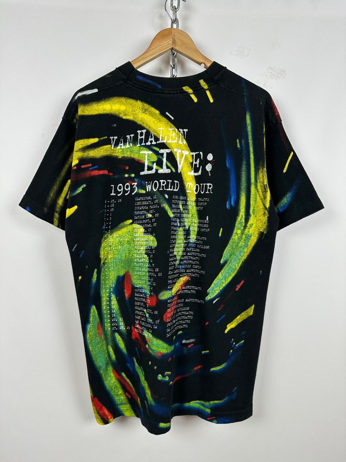 Band Tees 1993 Vintage Van Halen Live AOP World Tour Band T-Shirt Size US L / EU 52-54 / 3 - 2 Thumbnail