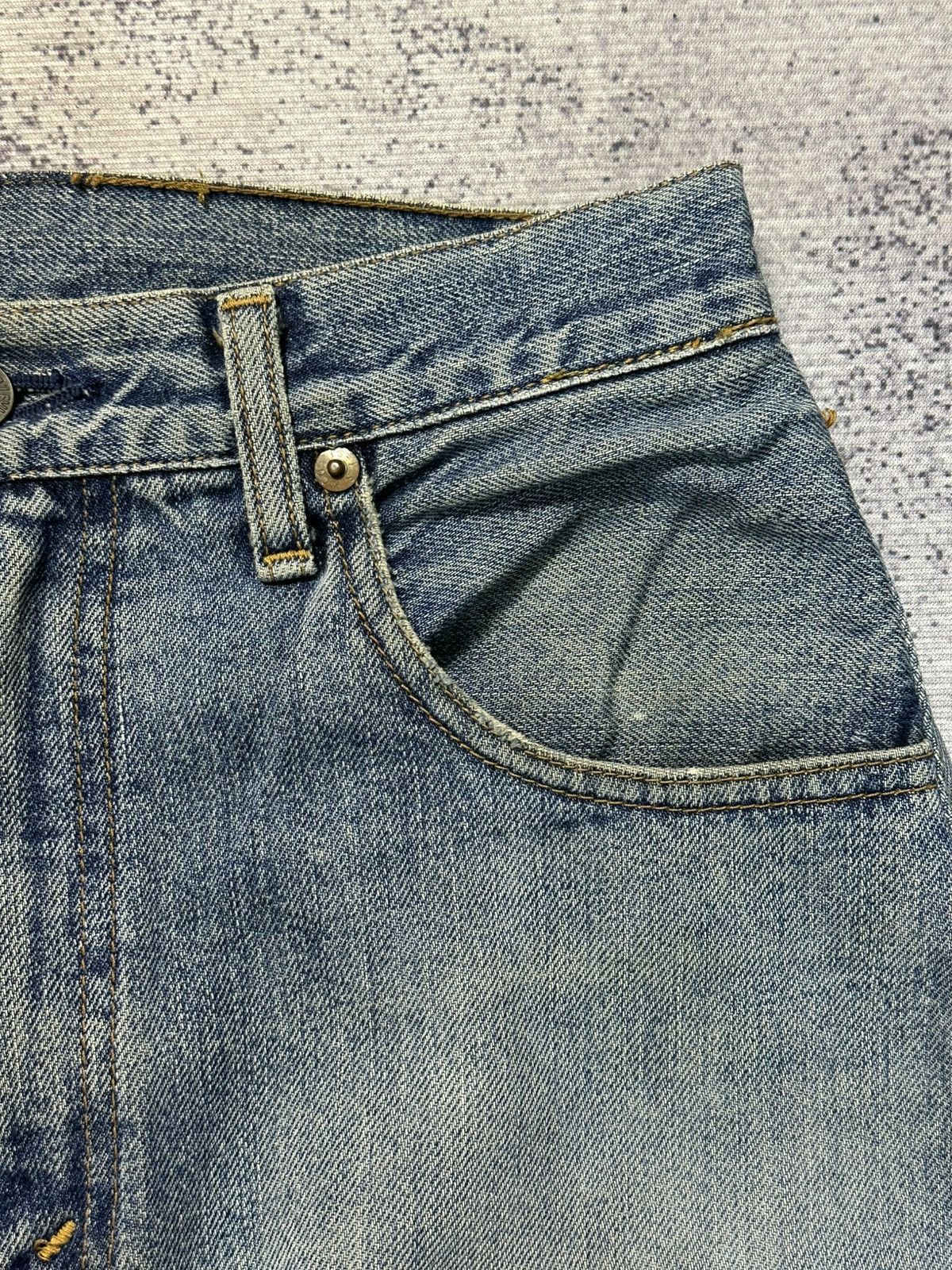 Kapital Vintage Levis 501 Button J22 Selvedge Distressed Denim Jeans Size US 27 - 7 Thumbnail