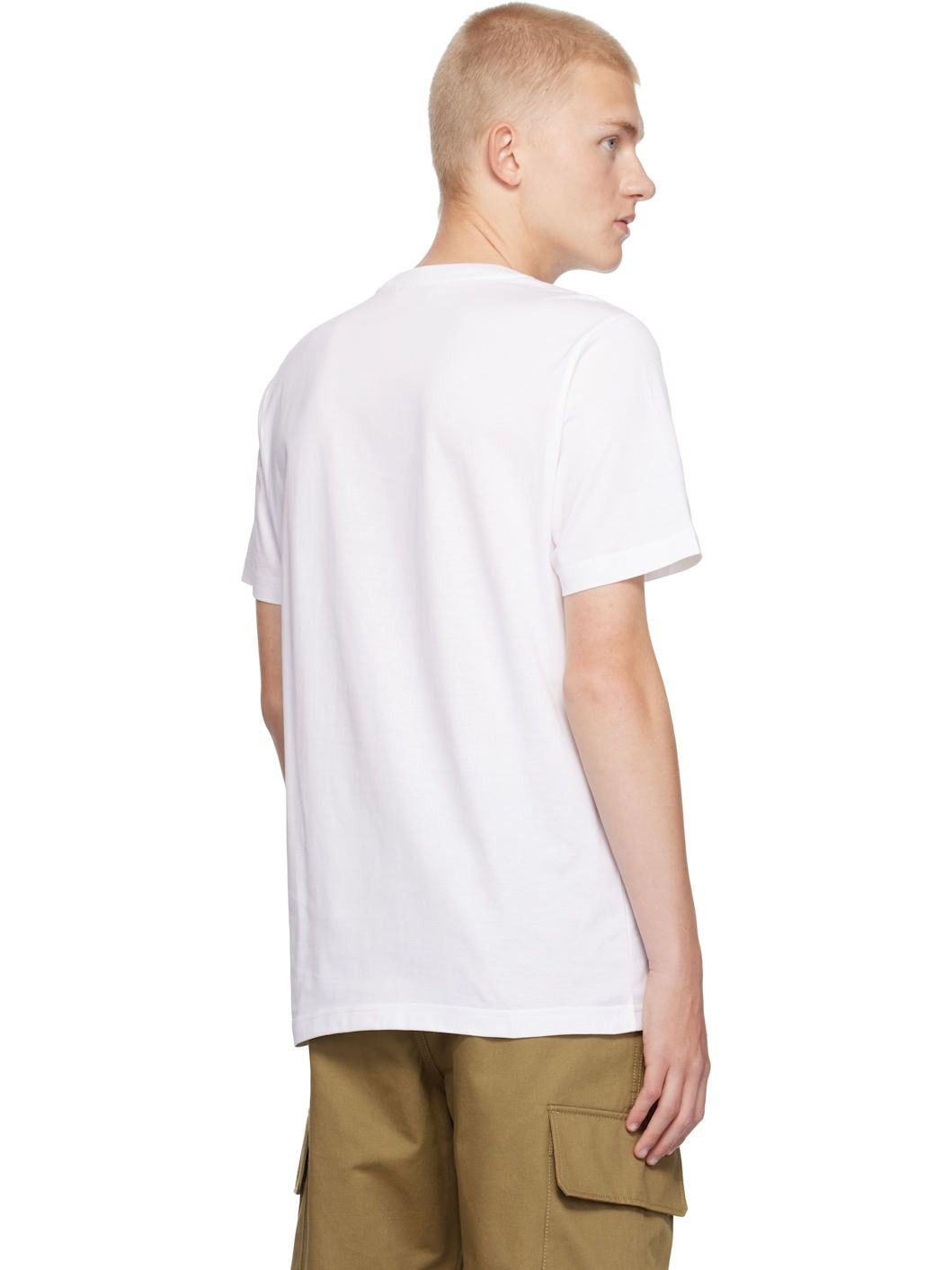 Marni o1w1db11125 Mending Logo T-Shirt in White Size US M / EU 48-50 / 2 - 4 Thumbnail