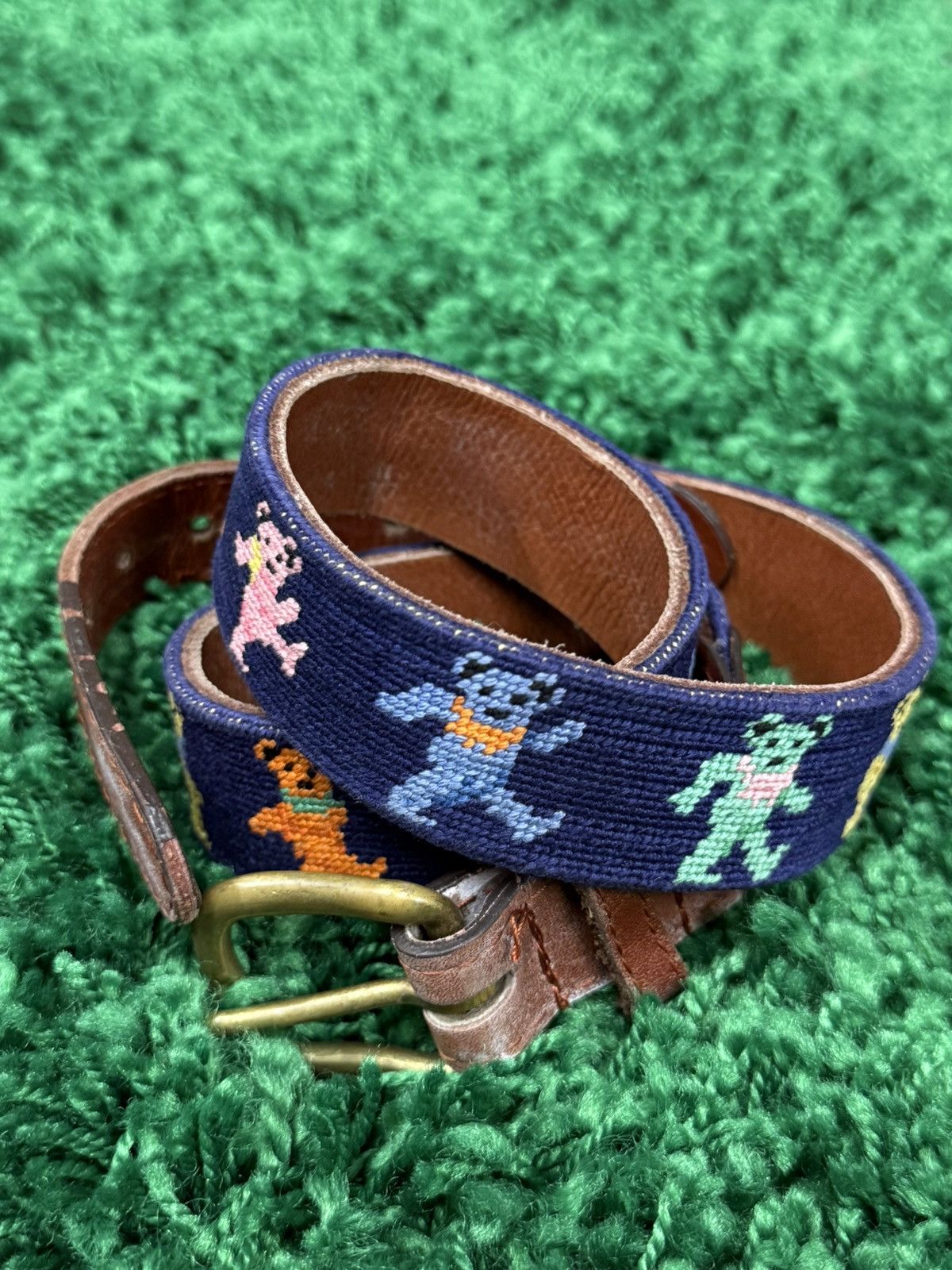 Smathers & Branson Smathers Branson x Grateful Dead Dancing Bears Belt 28 Size 28 - 3 Thumbnail