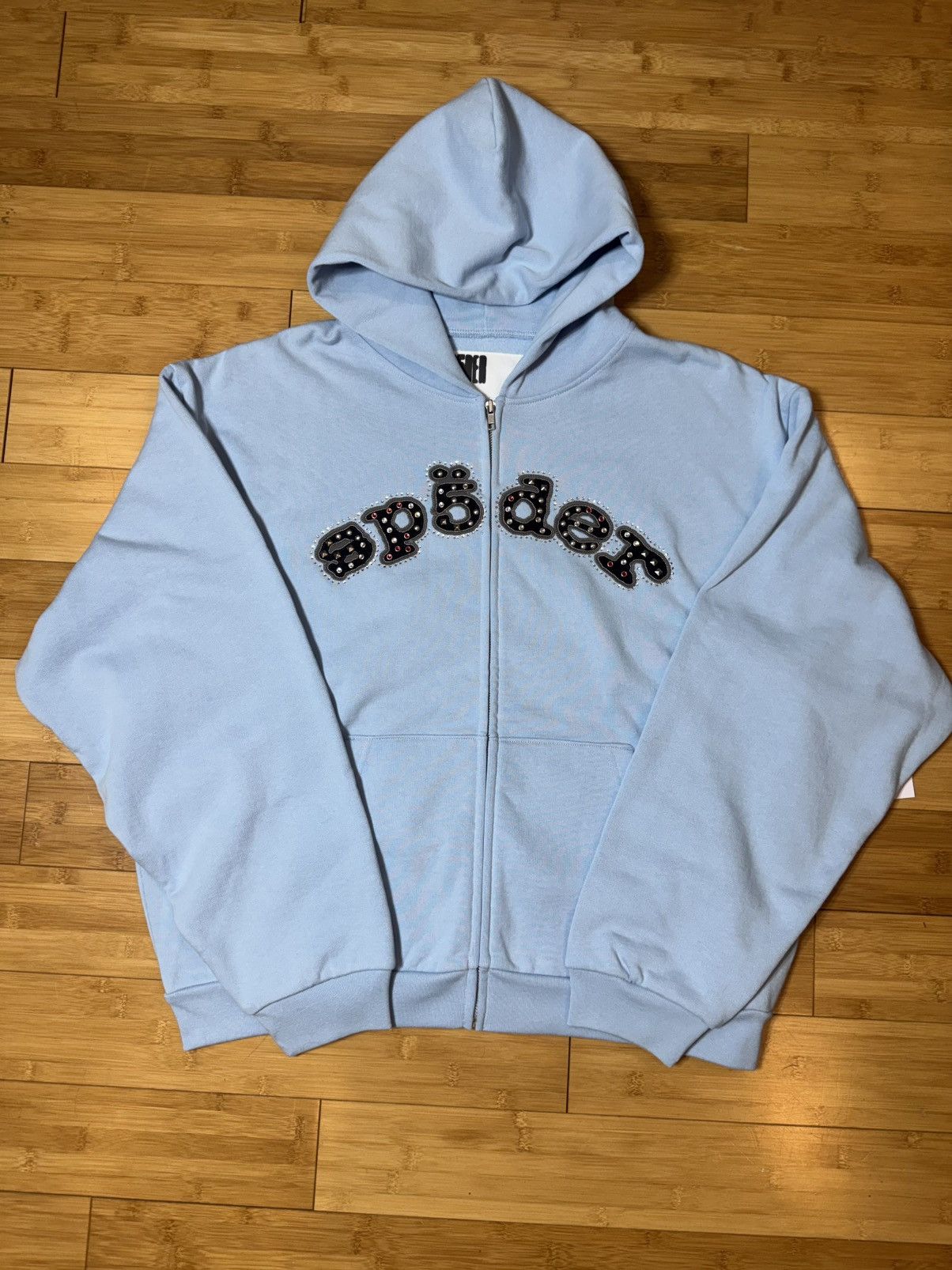 Sp5der Sp5der Mixed Stone OG V2 Zip Hoodie - Rock Blue Size XL Size US XL / EU 56 / 4 - 1 Thumbnail