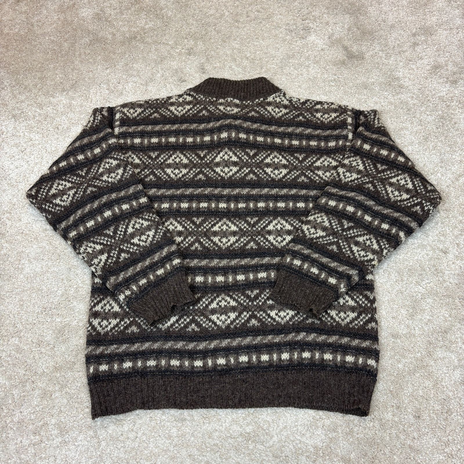 Rei × Vintage VTG 90s REI Wool Fair Isle Button Pullover Sweater Men's S Size US S / EU 44-46 / 1 - 3 Thumbnail
