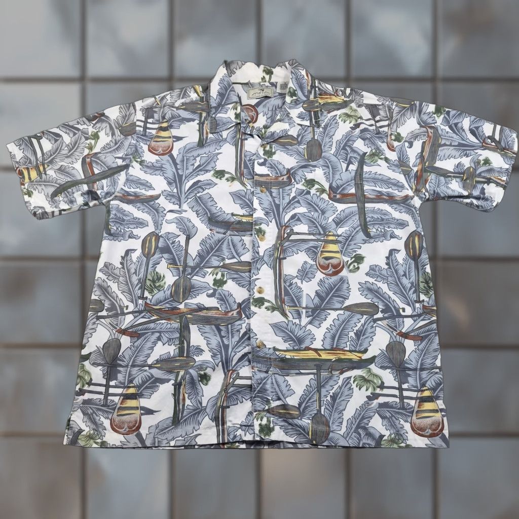 ALOHAS VINTAGE Marlin Trading Company Shirt Mens XL White Hawaiian Aloha Floral Short Sleeve Button-Up Size US XL / EU 56 / 4 - 1 Thumbnail