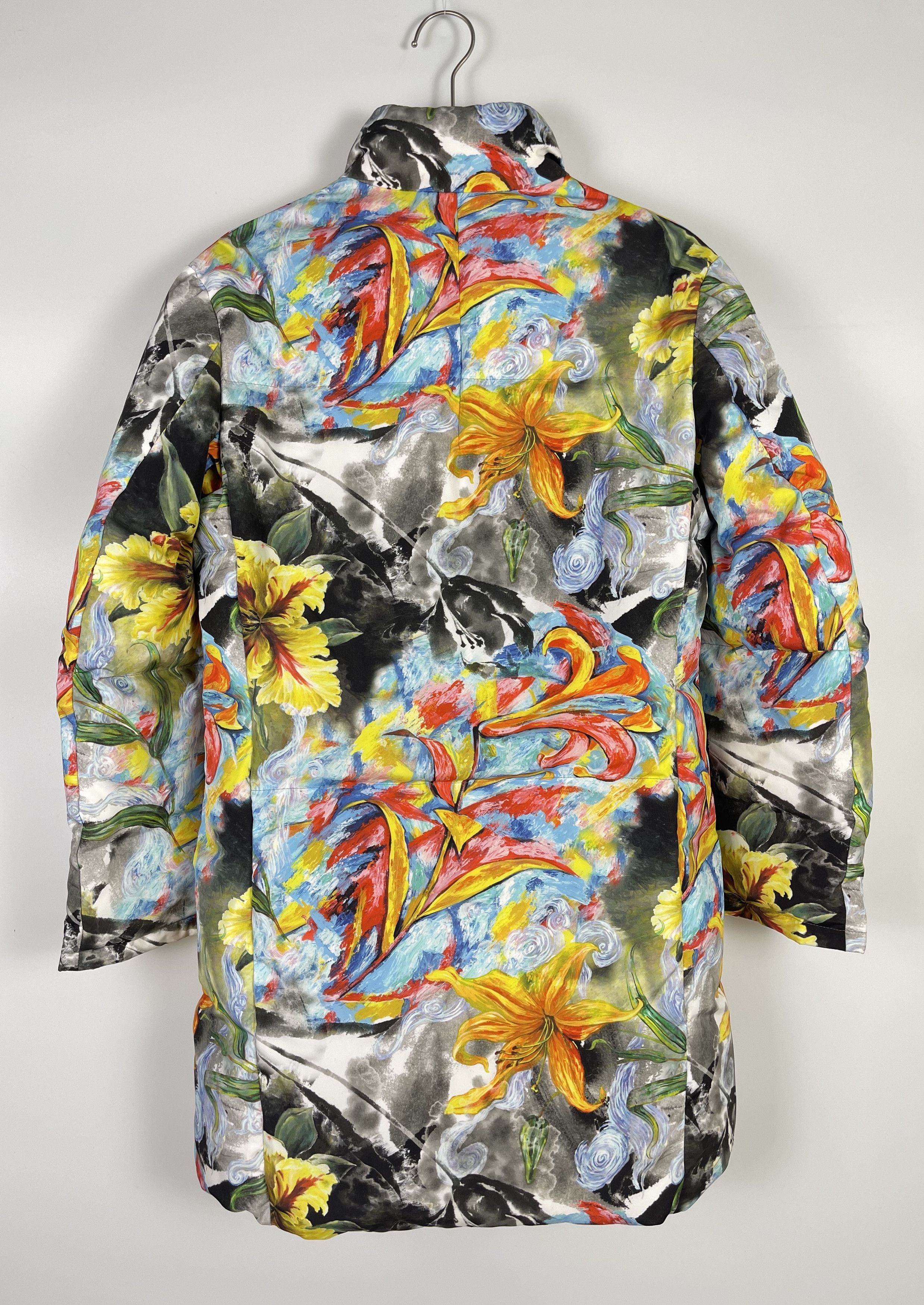 Y's × Yohji Yamamoto Y's Yohji Yamamoto All-over Floral Pattern Puffer Down Coat Size US L / EU 52-54 / 3 - 4 Thumbnail