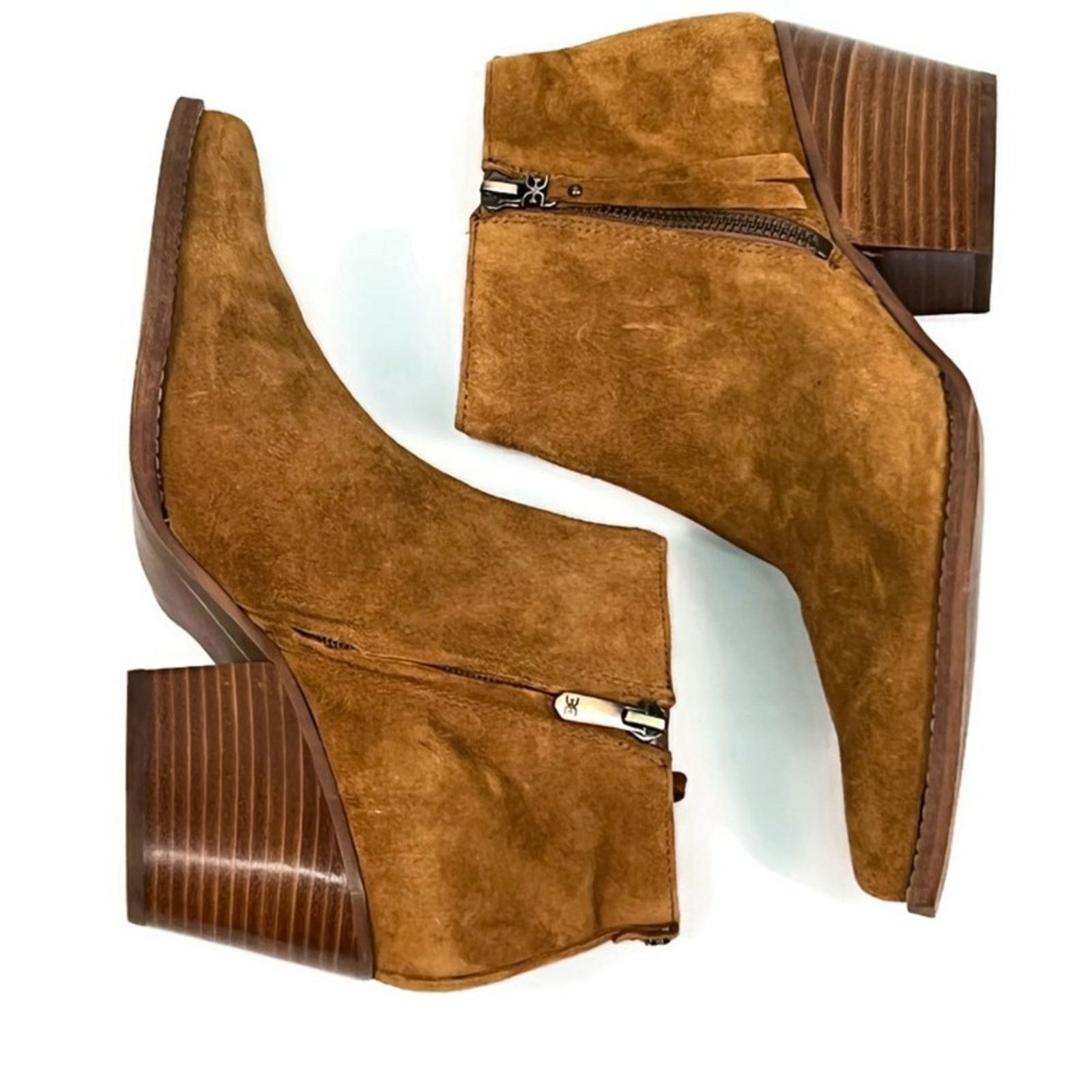 Sam Edelman SAM EDELMAN Walden Brown Suede Boot Women Sz 8.5 (Cognac) Size US 8.5 / IT 38.5 - 3 Thumbnail