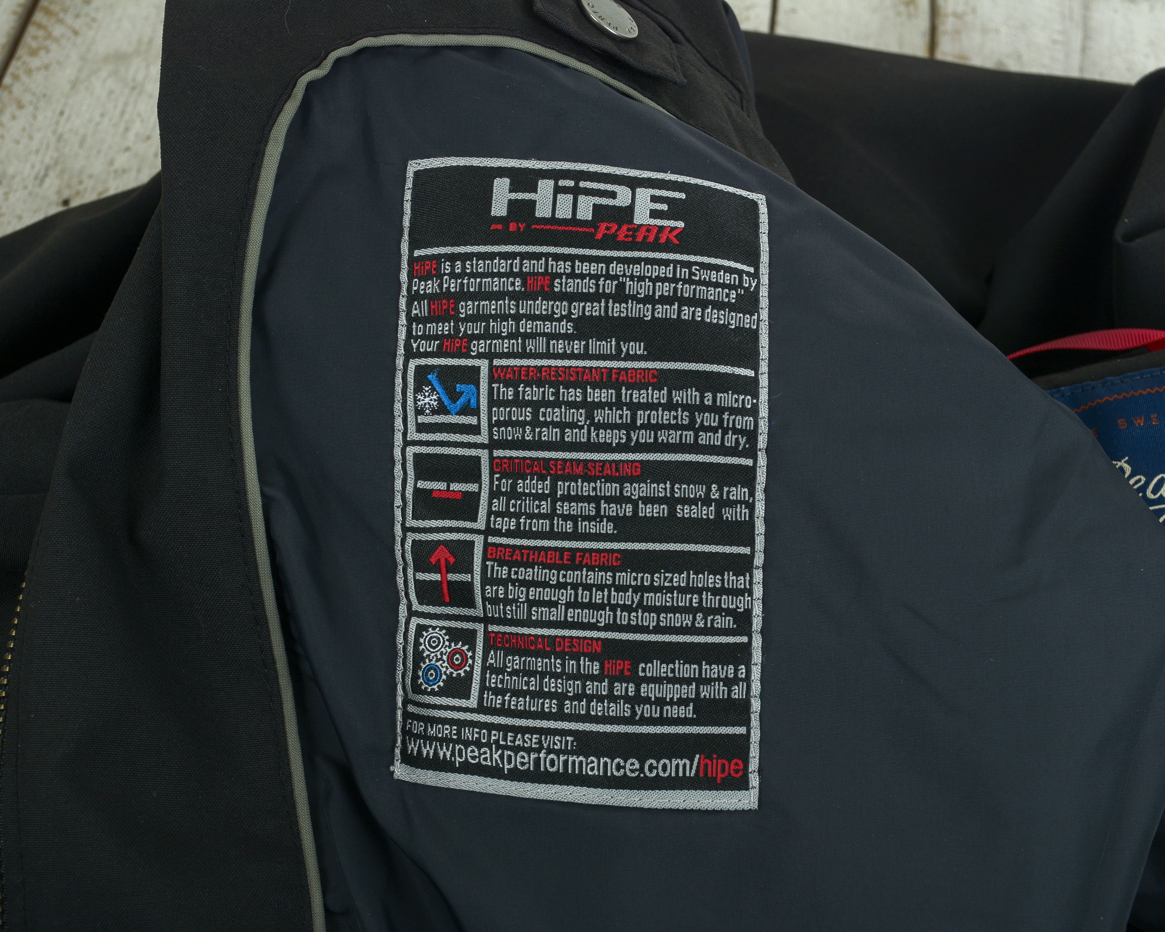 Peak Performance HIPE Mens L Jacket Wind-Waterproof Coat Bomber Lined Black Size US L / EU 52-54 / 3 - 8 Thumbnail