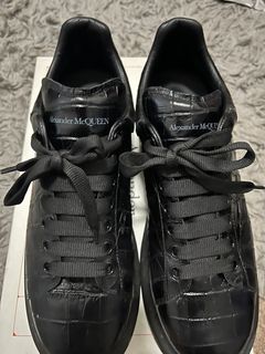 Alexander McQueen - Authenticated Lace Ups - Leather White Plain for Men, Never Worn