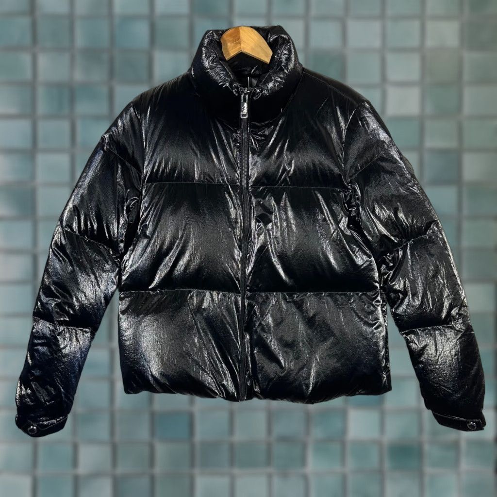 Vintage VINTAGE? No. The Recycled Planet Company Black Puffer Jacket Coat Women L Full Zip Quilted Zipper Snap Pocket Size L / US 10 / IT 46 - 1 Thumbnail