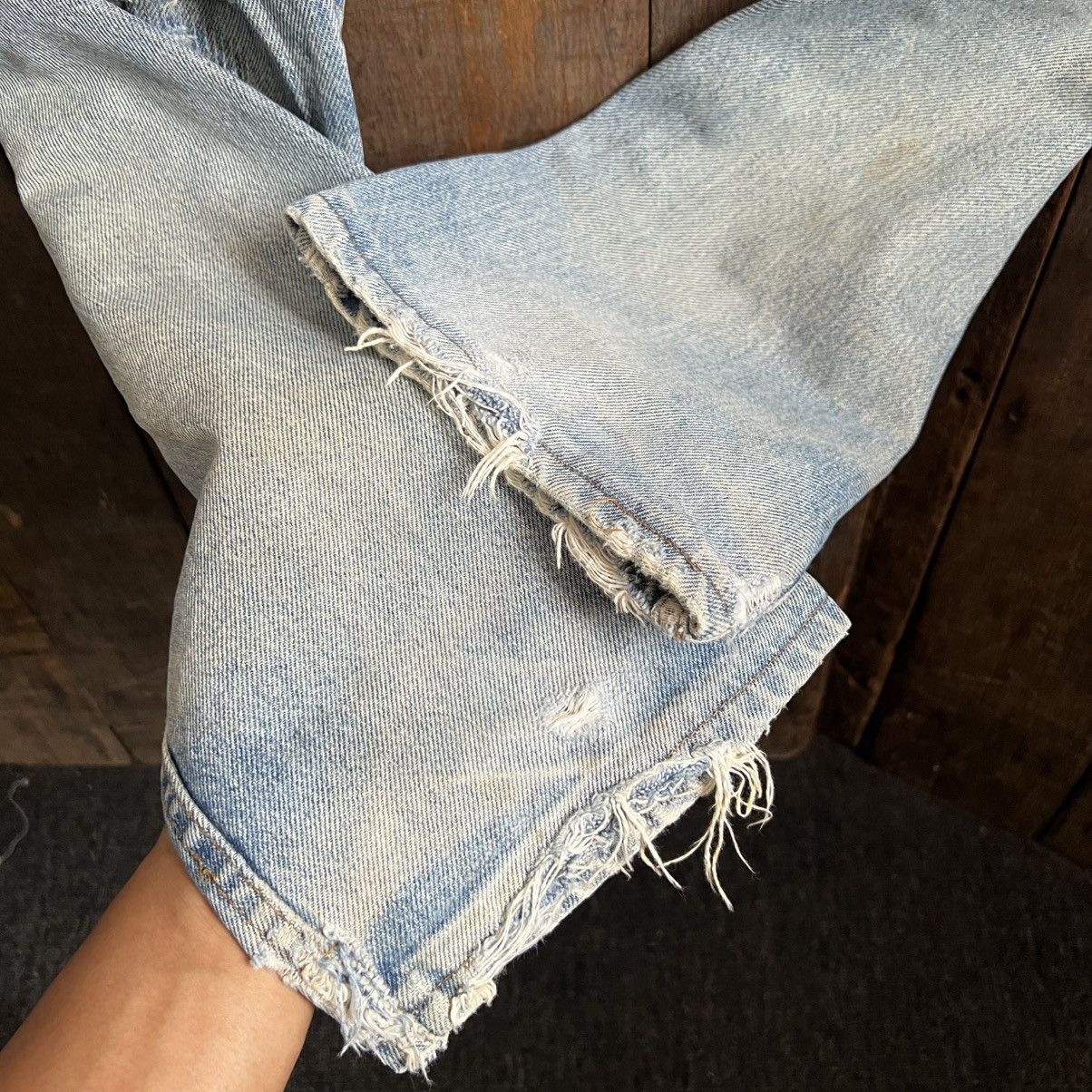Levi's × Vintage Vintage Levis 505 Distressed Denim Jeans Size US 32 / EU 48 - 11 Thumbnail