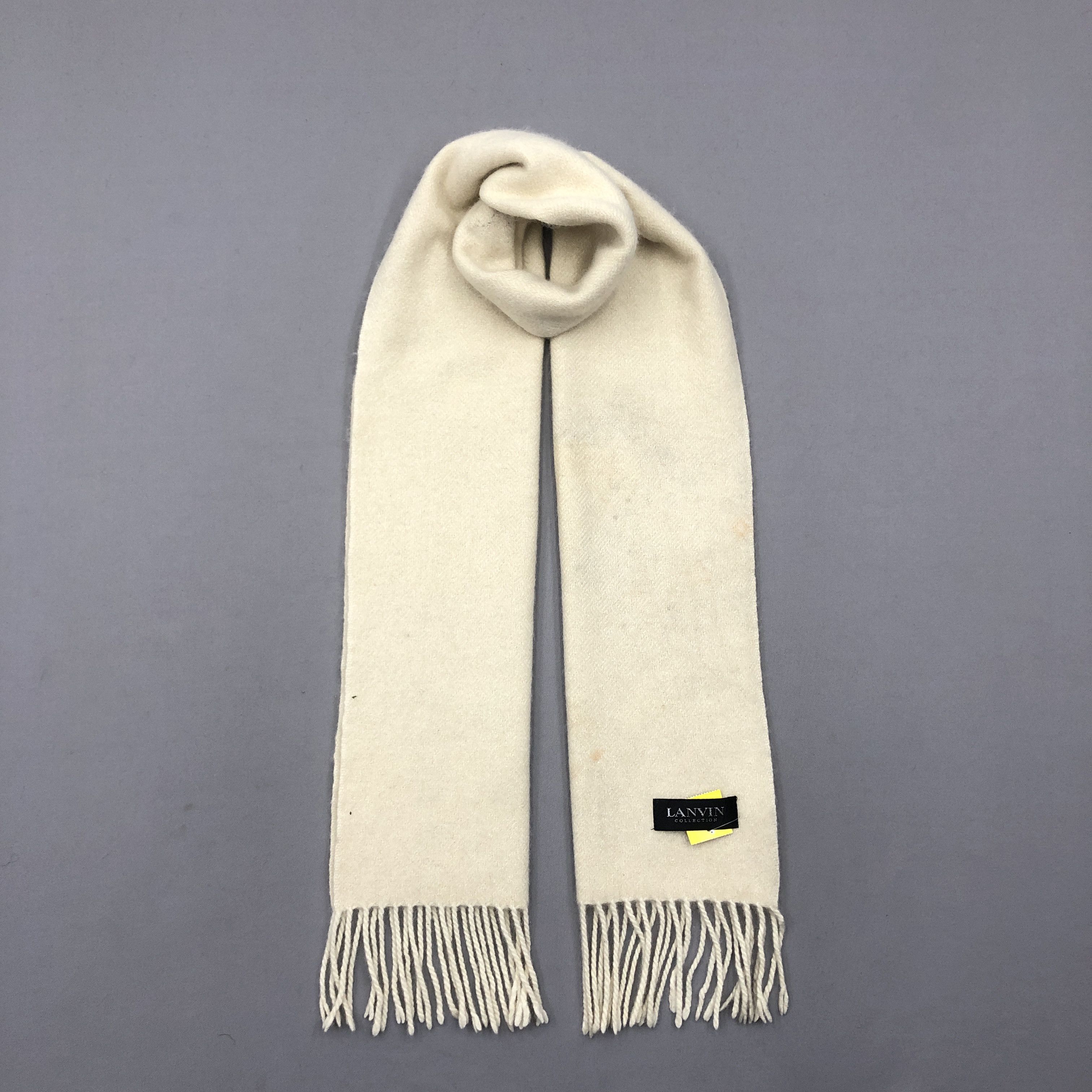 Vintage Lanvin Scarf Muffler Wool Cashmere Winter Scarves