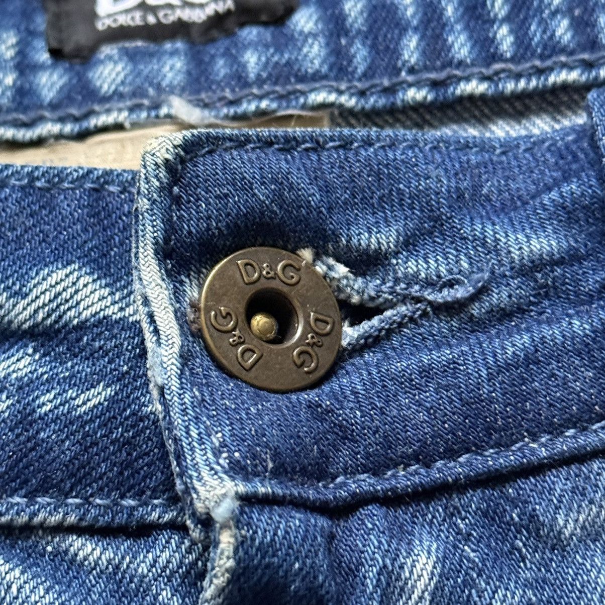 Dolce & Gabbana 📌 Vintage Dolce&Gabbana Archive 00s Y2K Distressed Jeans Size 26" / US 2 / IT 38 - 7 Thumbnail