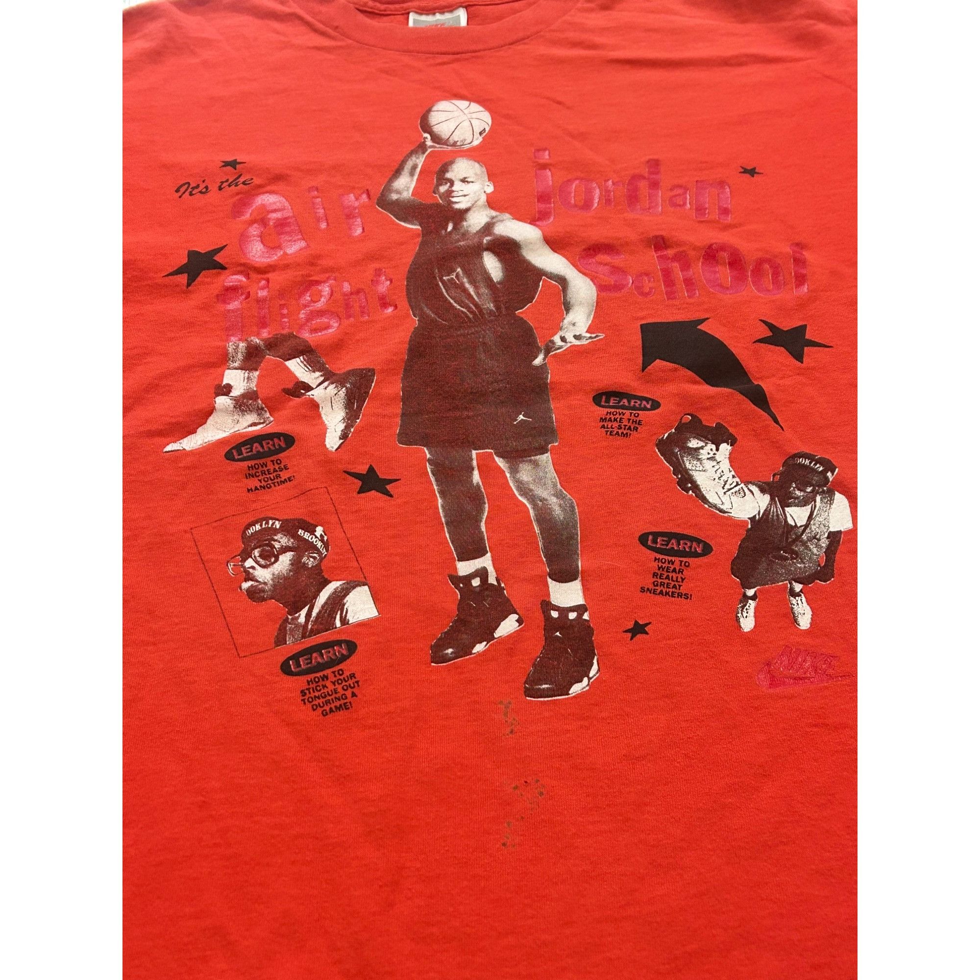 Nike Vintage 1990's Nike Air Jordan Flight School Single Stitch T Size US L / EU 52-54 / 3 - 5 Thumbnail