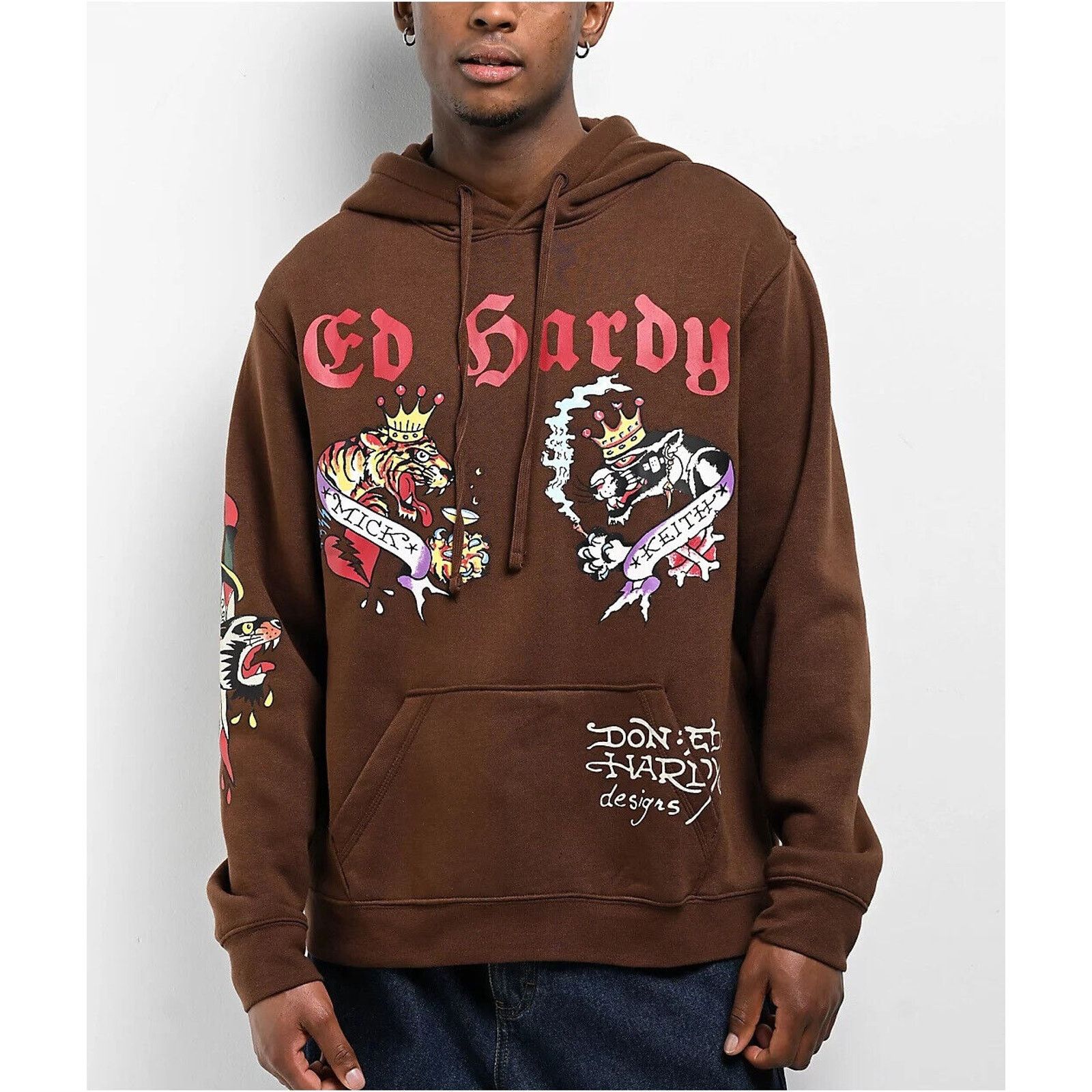 Ed Hardy Ed Hardy Hoodie Panther Tiger Fleece Pullover Sweatshirt Size US M / EU 48-50 / 2 - 4 Thumbnail