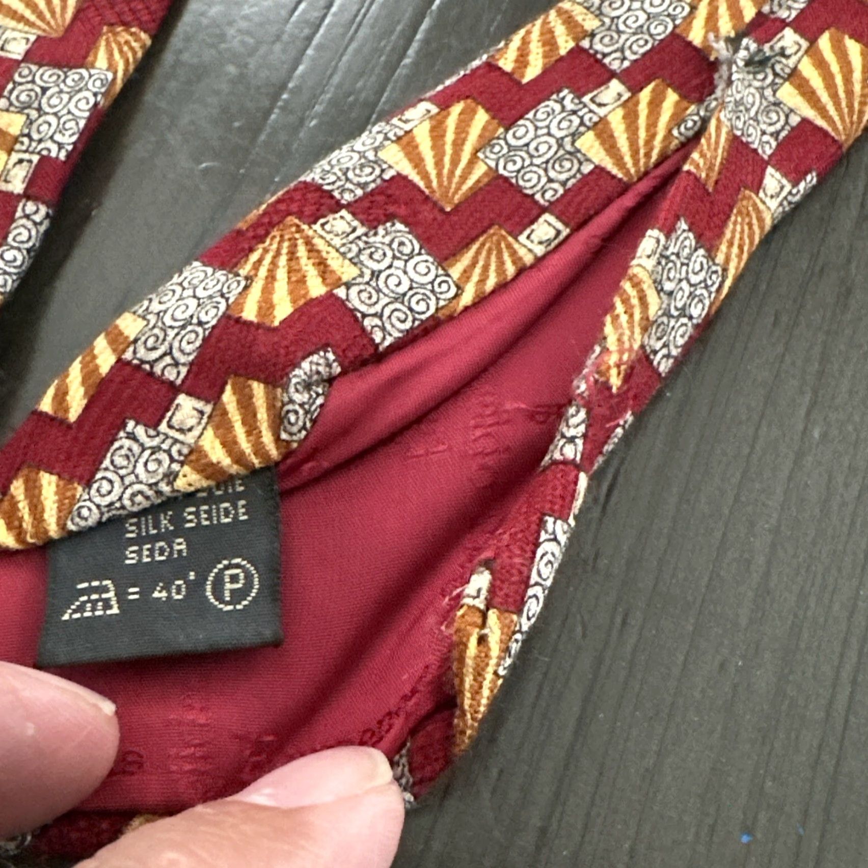 Ermenegildo Zegna ERENEGILDO ZEGNA Mens Silk Tie Classic Geometric Pattern Black Blue Brown Multicolor Made in Italy Size ONE SIZE - 3 Thumbnail