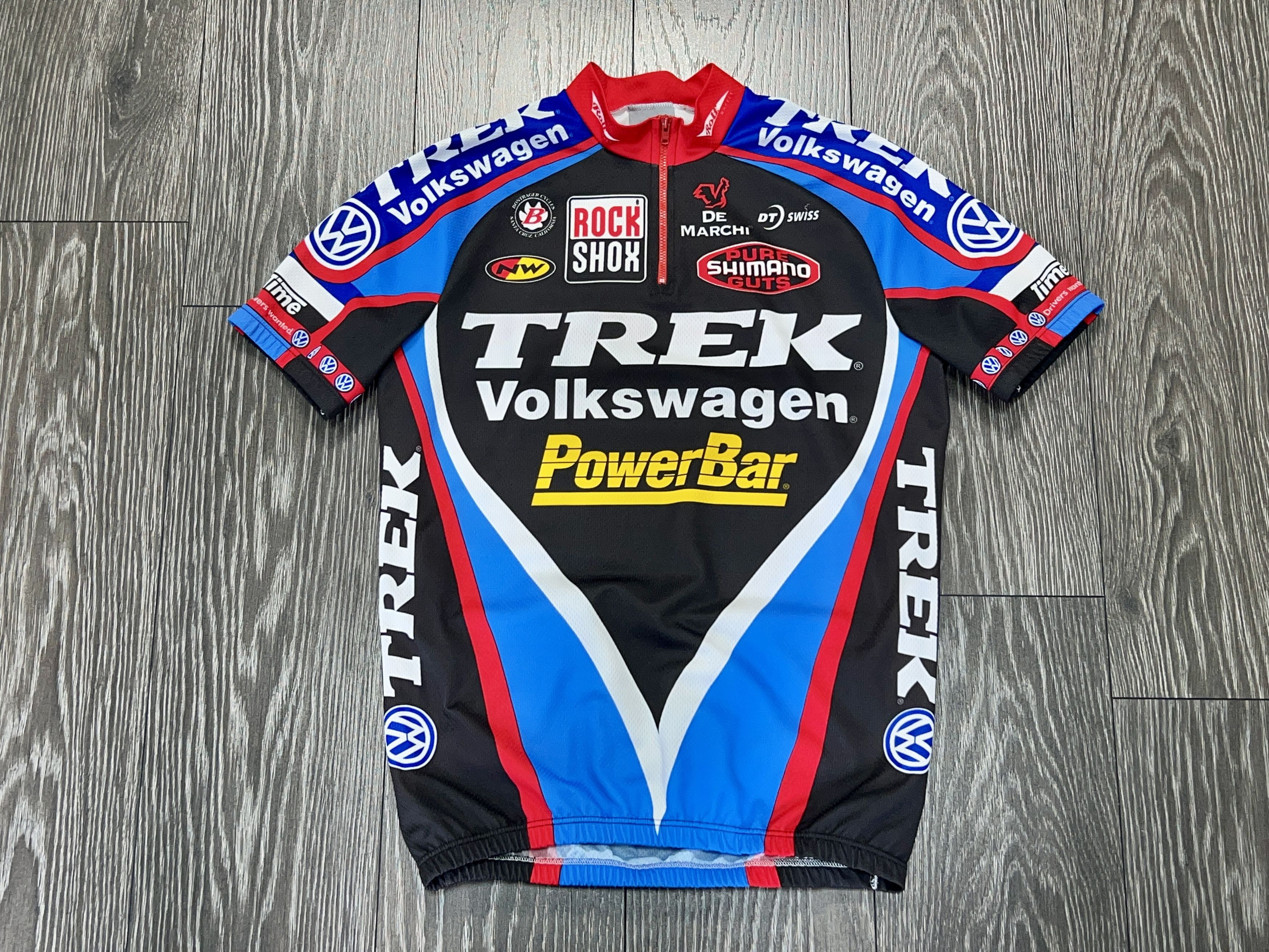 Vintage Trek Volkswagen Shimano De Marchi Cycling Jersey Shirt Size US M / EU 48-50 / 2 - 1 Thumbnail