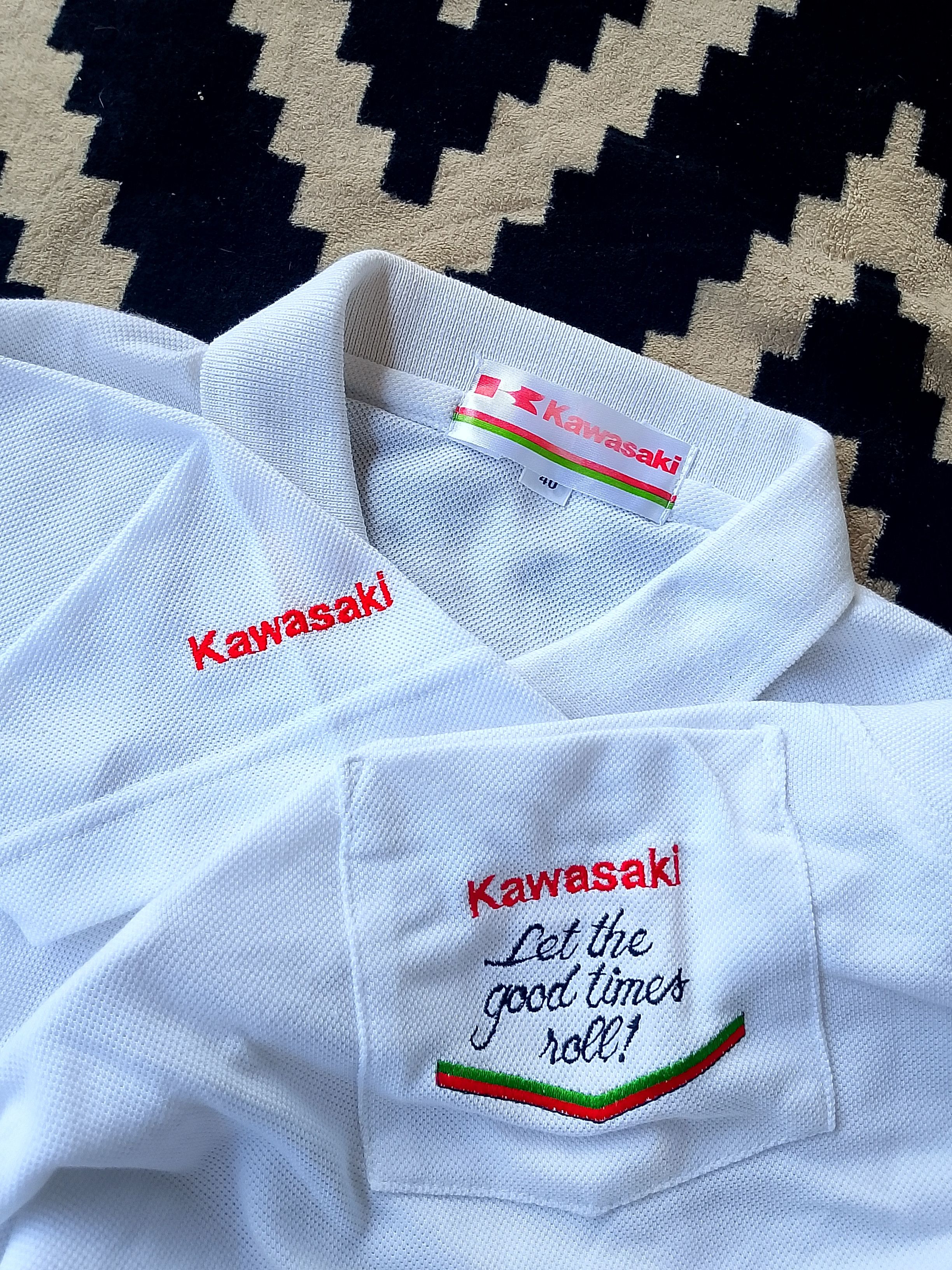 Japanese Brand 💥 Vintage Kawasaki Polo Shirt Let the good times roll!! Size US M / EU 48-50 / 2 - 3 Thumbnail