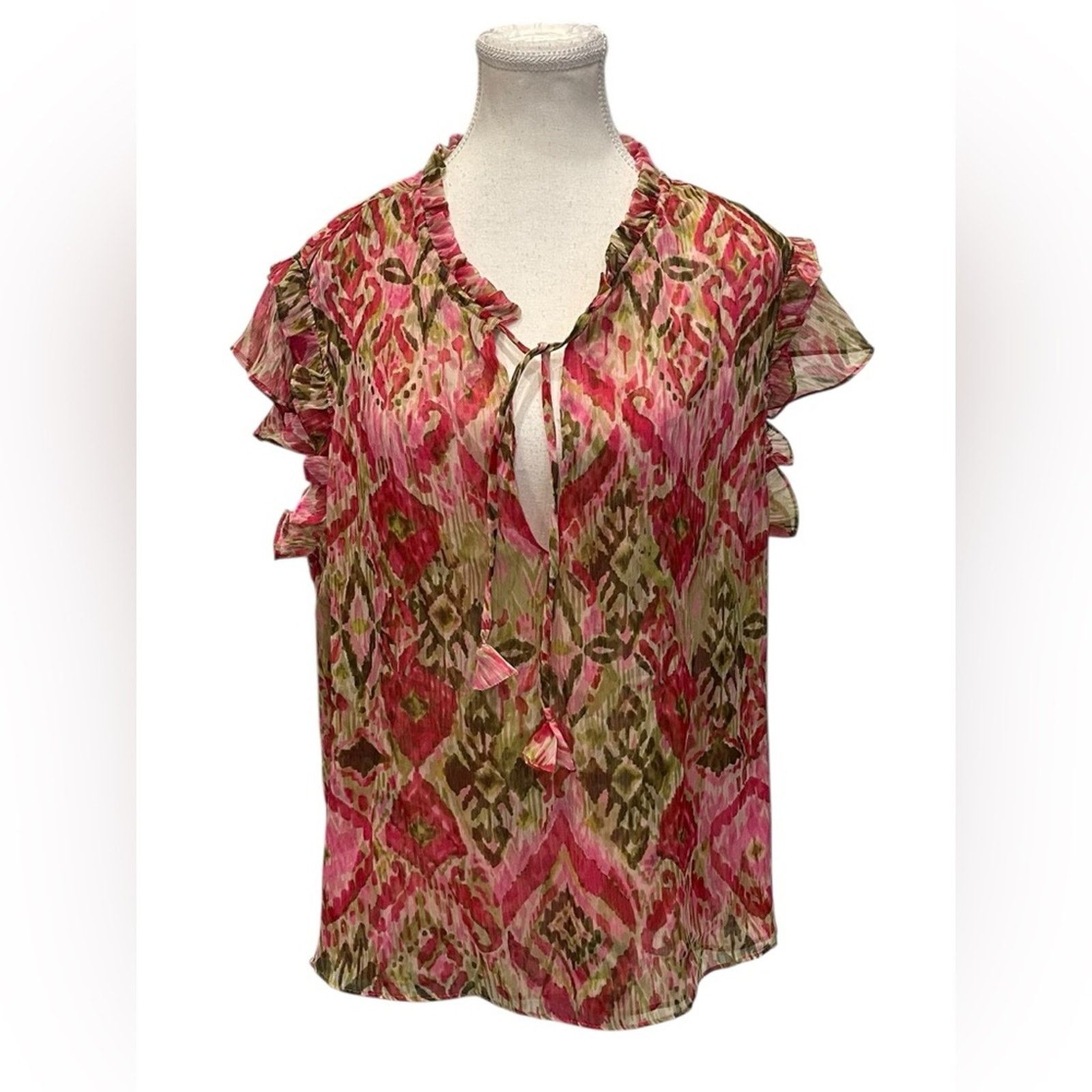 MISA Los Angeles MISA Los Angeles Basia Top Summer Ikat Size:L Size L / US 10 / IT 46 - 2 Thumbnail