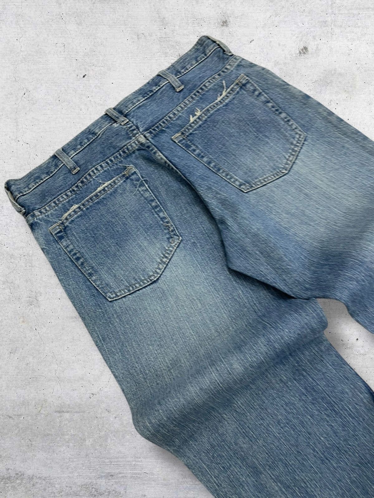 semanticdesign VINTAGE DENIM LAB JAPAN DESIGNER 90S OG RIPPED GRUNGE DENIM Size US 32 / EU 48 - 16 Thumbnail