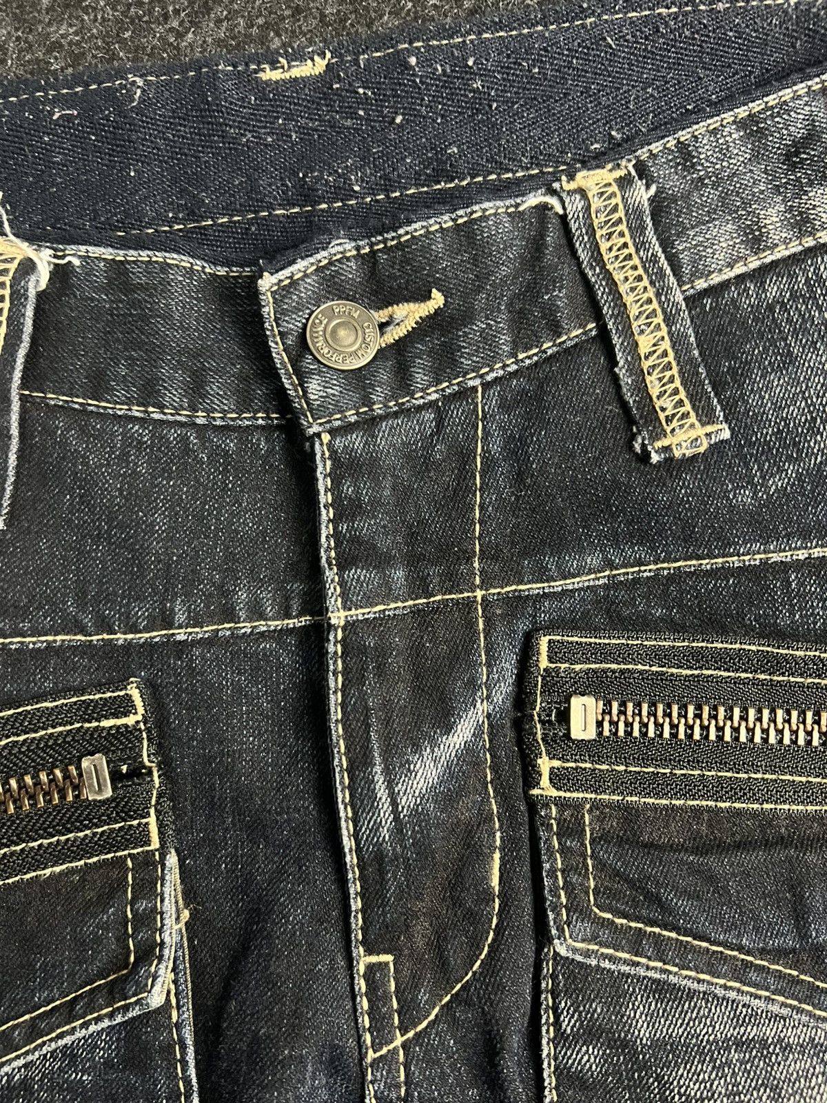 PPFM PPFM Punk Double Zip Bondage Jeans Distressed LGB Size US 31 - 3 Thumbnail