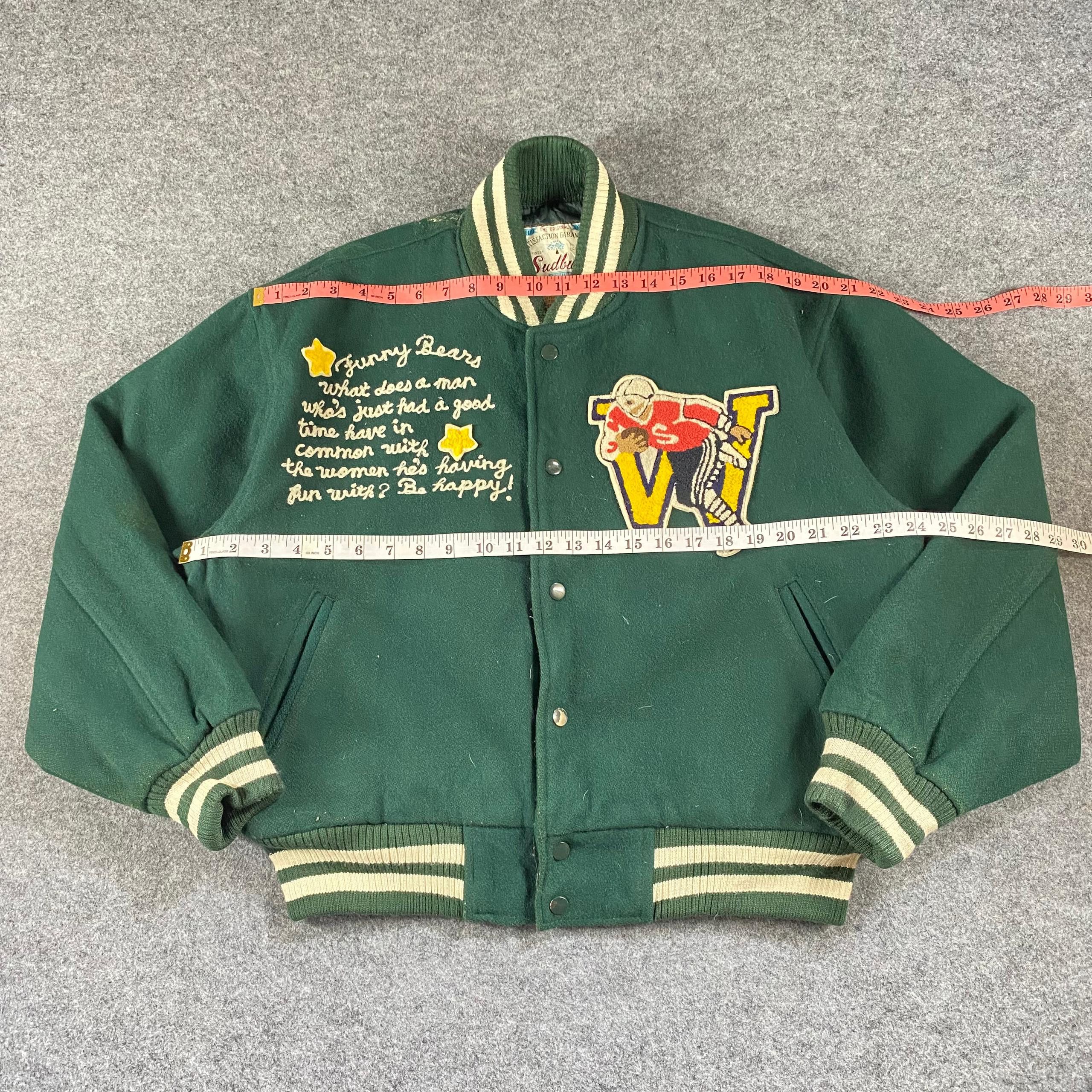 If Six Was Nine Vintage Funny Bears Yokohama City Varsity Jacket Size US L / EU 52-54 / 3 - 6 Thumbnail