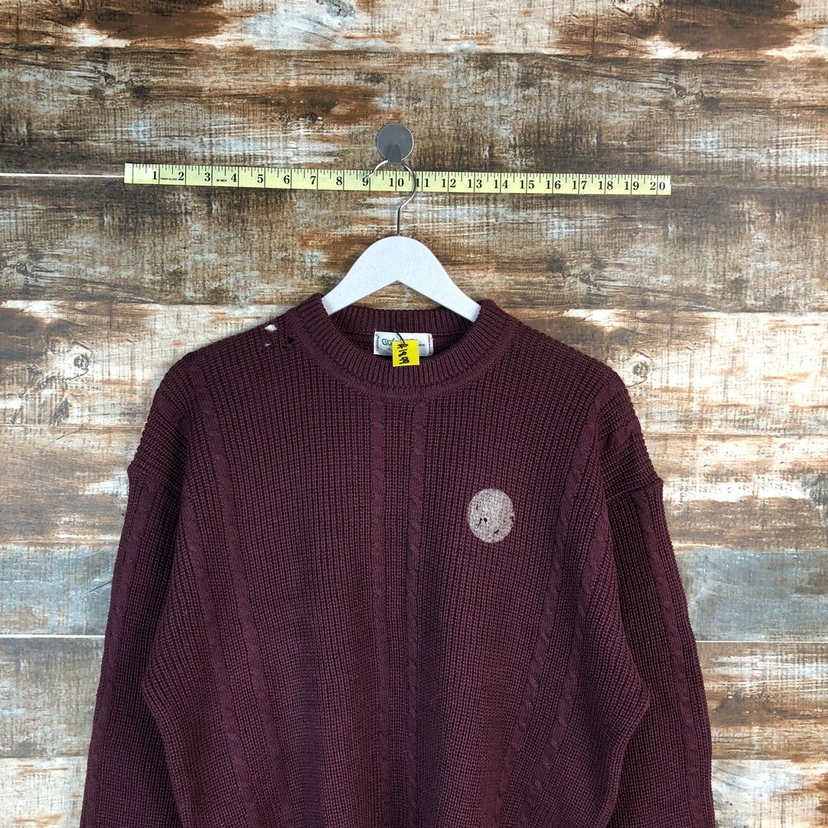 Homespun Knitwear × Japanese Brand Greater Green boro ripped distressed Maroon Knitwear #A1849 Size US M / EU 48-50 / 2 - 2 Thumbnail