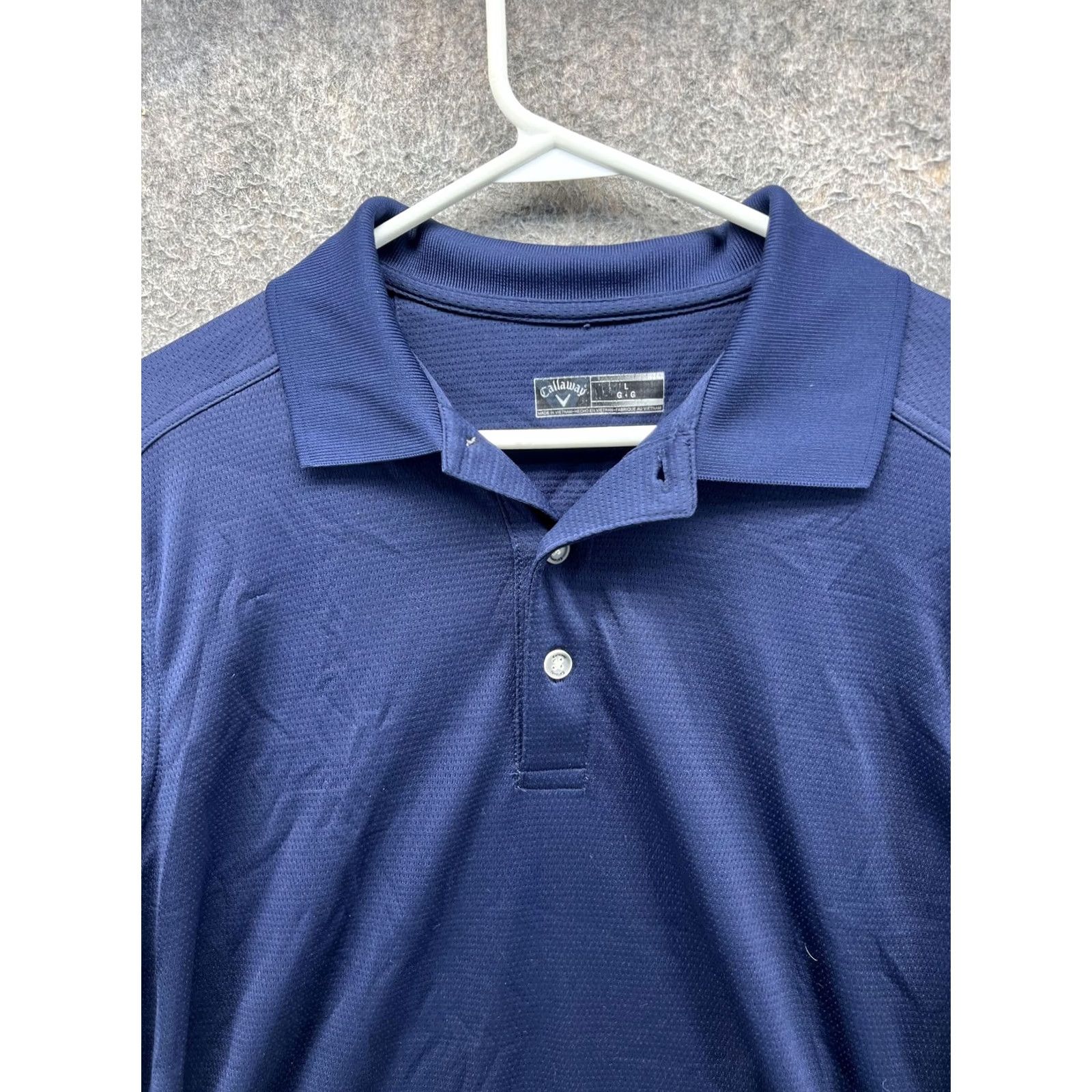 Callaway Callaway Polo Shirt Mens Large Blue Solid Lightweight Knit Golf Performance Short Sleeve Polo Shirt Mens L Blue Solid Golf Size US L / EU 52-54 / 3 - 6 Thumbnail