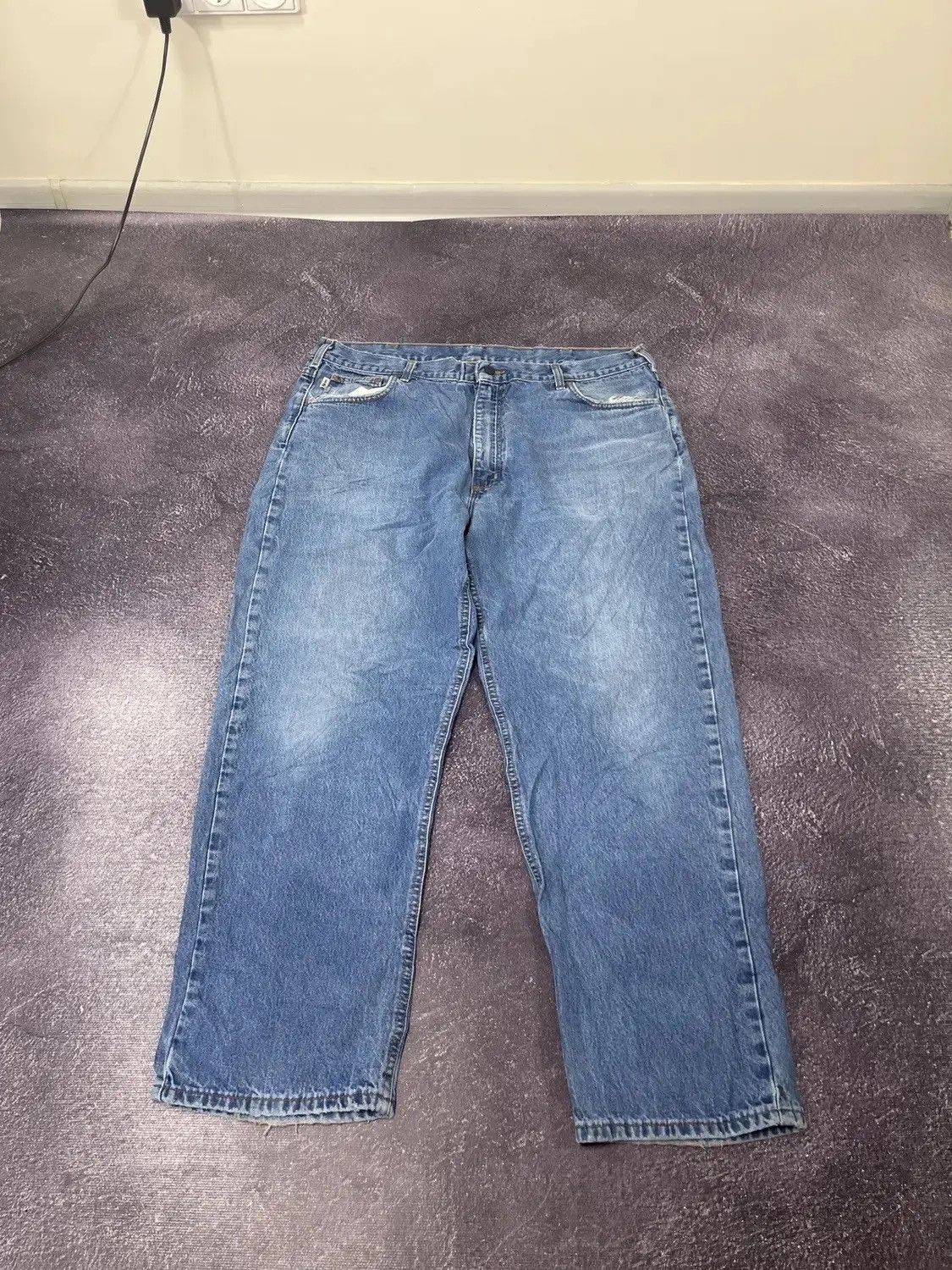 Carhartt × Vintage Vintage Carhartt Flame Resistant Blue Denim Hype Work Jeans Size US 38 / EU 54 - 2 Thumbnail