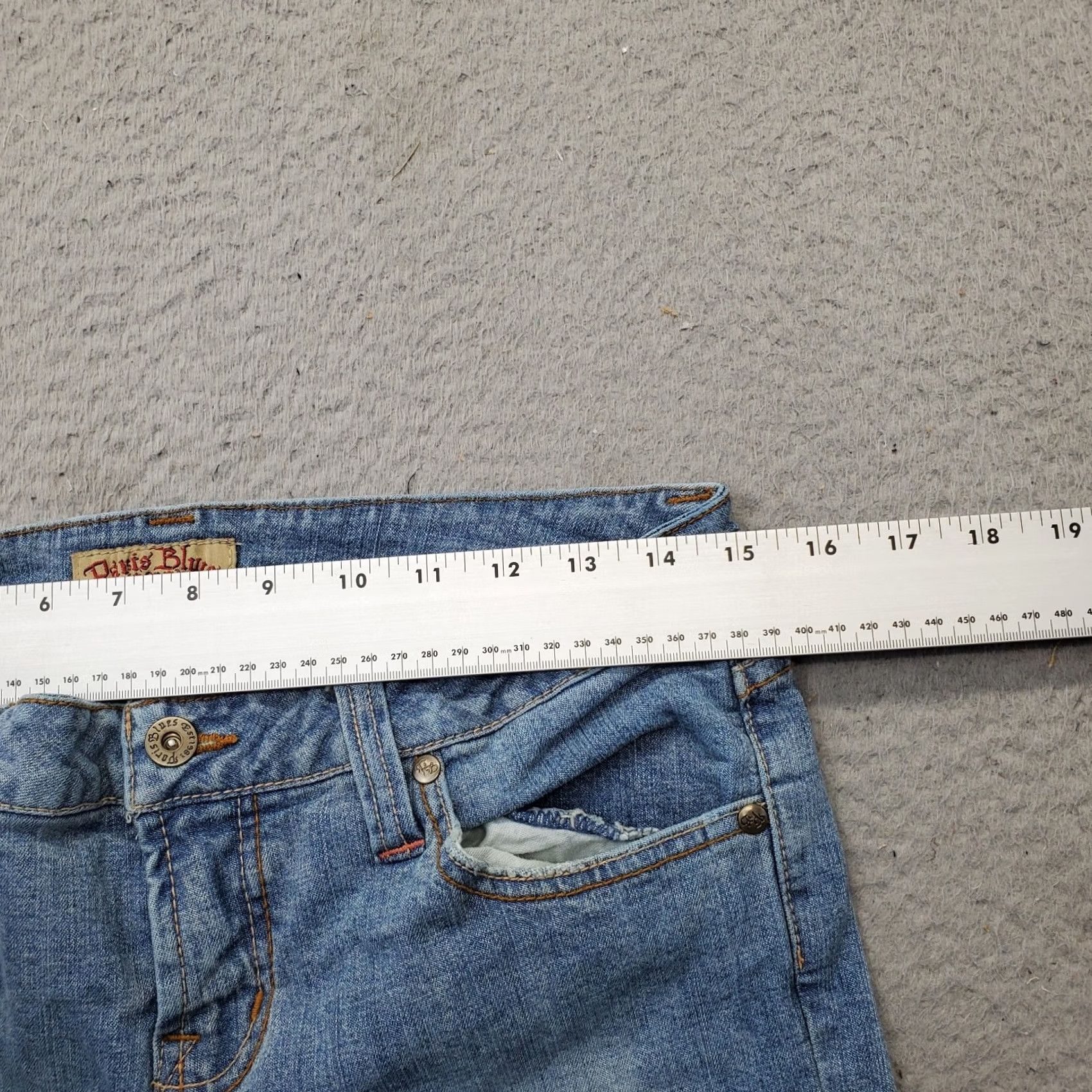 Vintage Paris Blues Jeans Womens 11 Blue Denim 5-Pocket Design Cuffed Hem Straight Leg Jeans Women’s 11 Blue Denim 5-Pocket Design Cuffed Hem Size 32" / US 10 / IT 46 - 5 Thumbnail