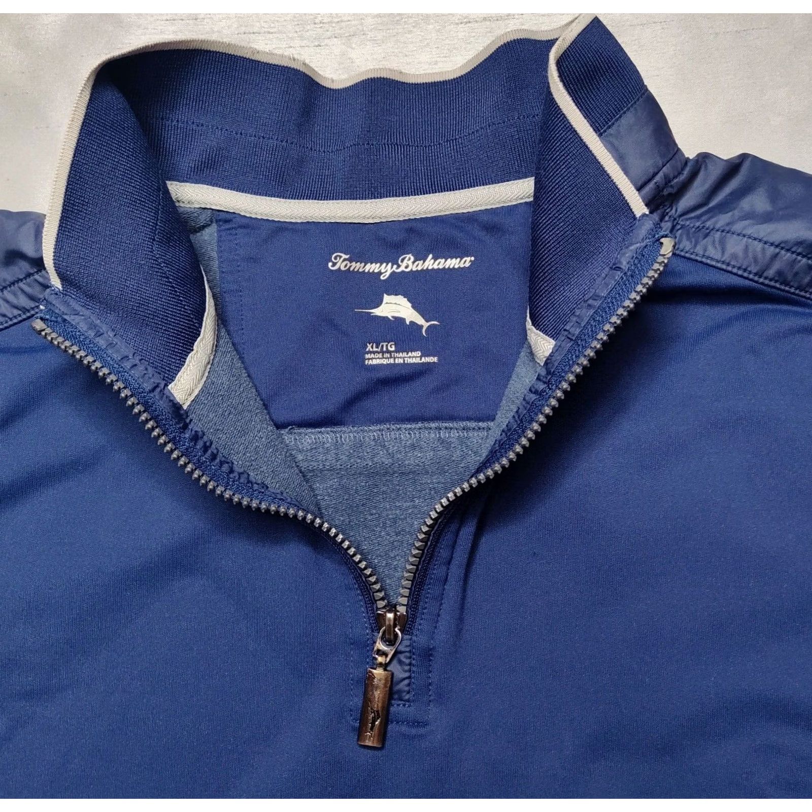Tommy Bahama TOMMY BAHAMA Men XL Blue 1/4 Zip Pullover Sweatshirt Shirt Adult XL Blue Logo Zipper Navy? Size US XL / EU 56 / 4 - 4 Thumbnail