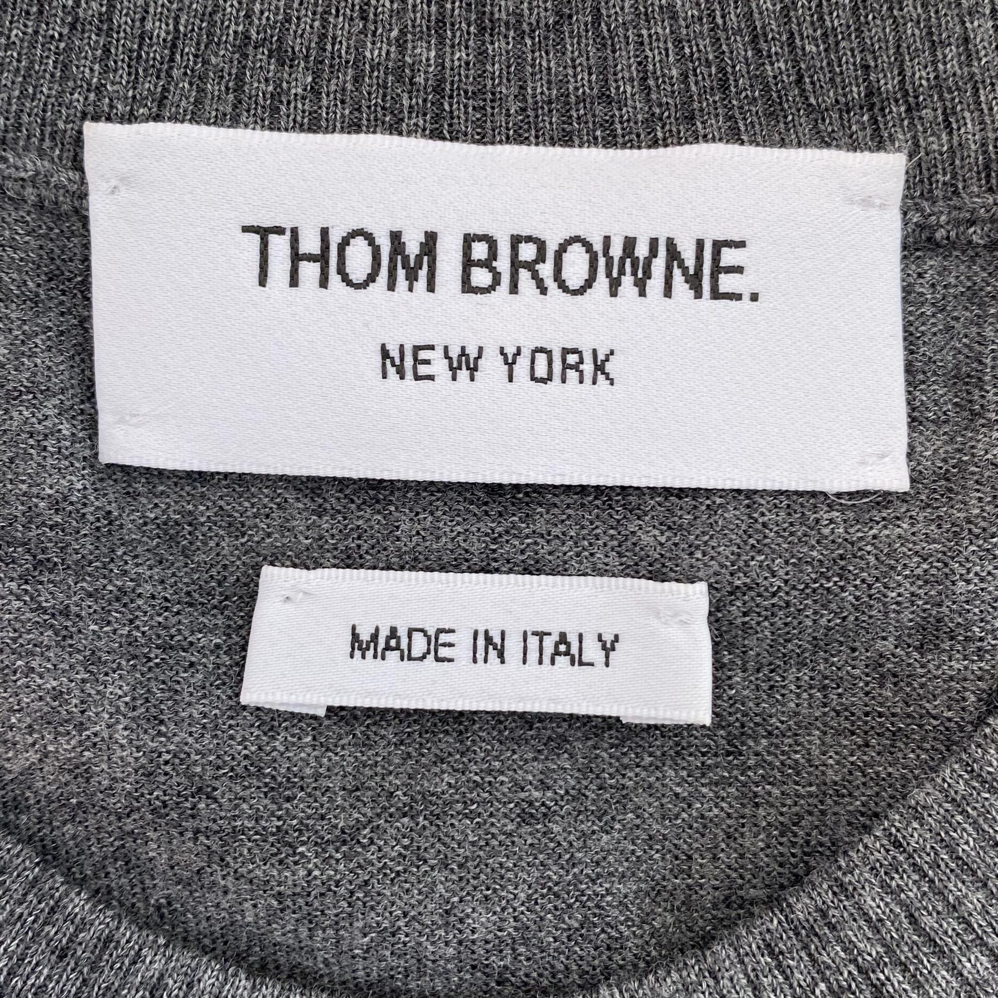 Thom Browne TB Gray Crewneck Knit Sweater US 2 Pre-owned Size XS / US 0-2 / IT 36-38 - 7 Thumbnail