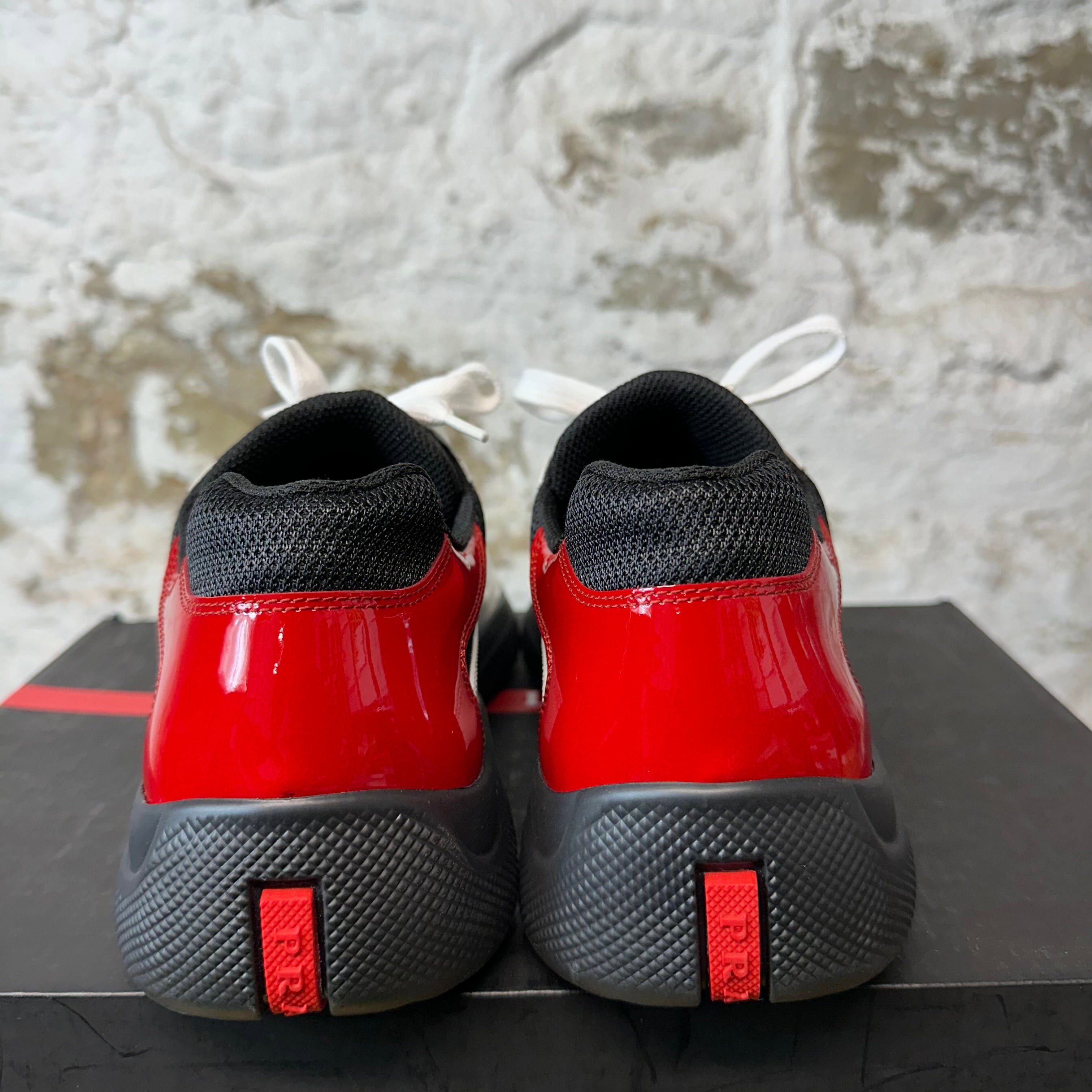 Prada Prada Americas Cup White Red Patent Black Sneaker Sz 9 Size US 9 / EU 42 - 5 Thumbnail