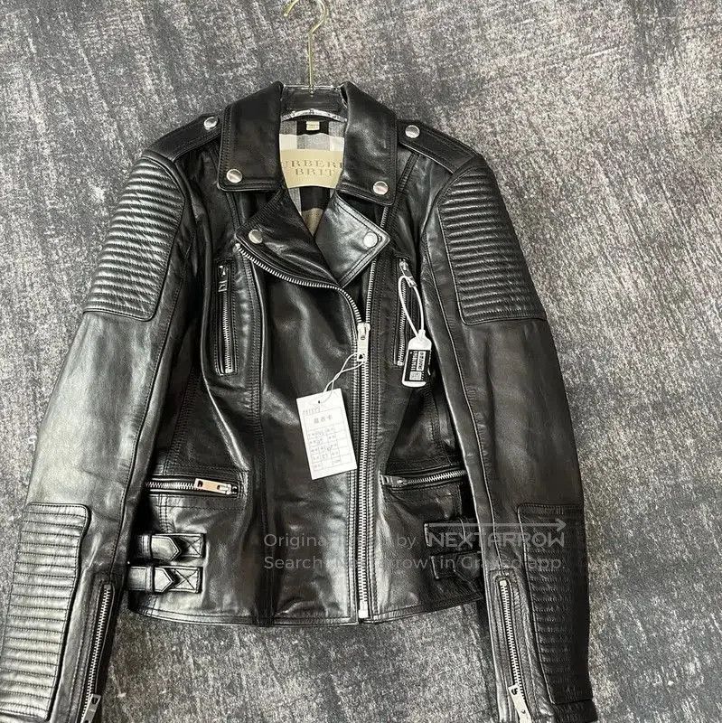 Burberry Burberry Women's Winter Black Leather Jacket. Size M / US 6-8 / IT 42-44 - 3 Thumbnail