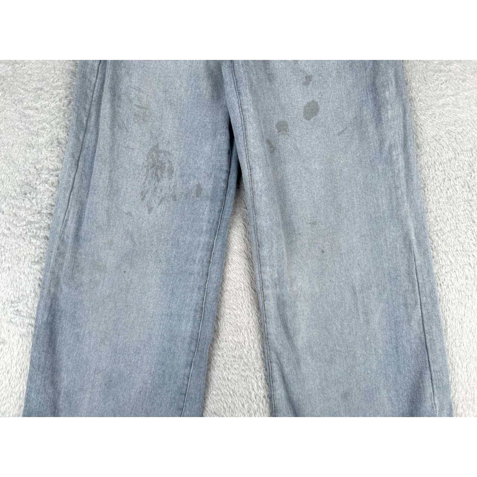 Vintage Kensie Girl Wide Leg Jeans Womens 8 Blue Denim Mid Rise Distressed 28x30 90s Size 30" / US 8 / IT 44 - 3 Thumbnail