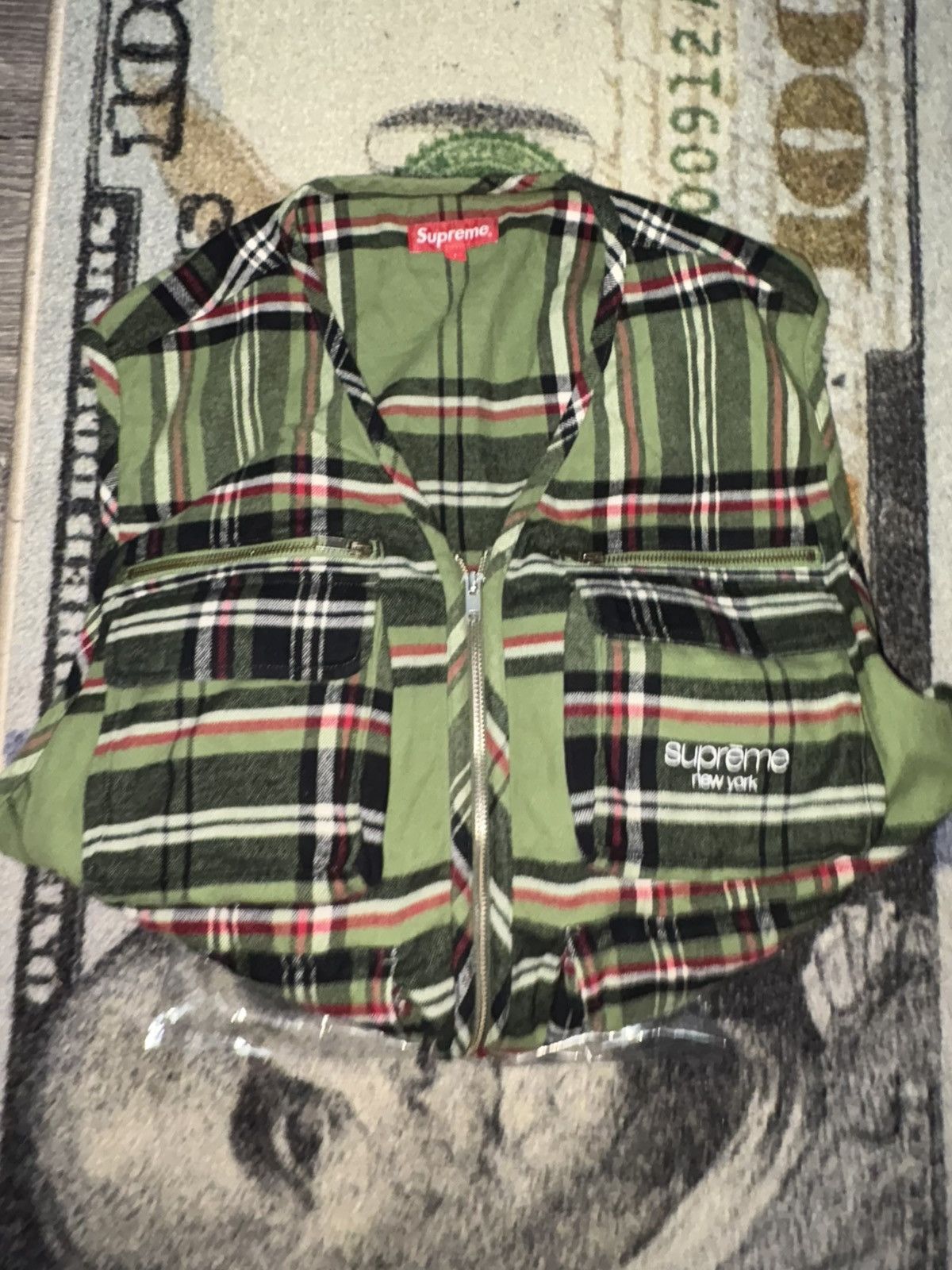 Supreme Supreme Tartan Flannel Cargo Vest Green Size US L / EU 52-54 / 3 - 1 Thumbnail